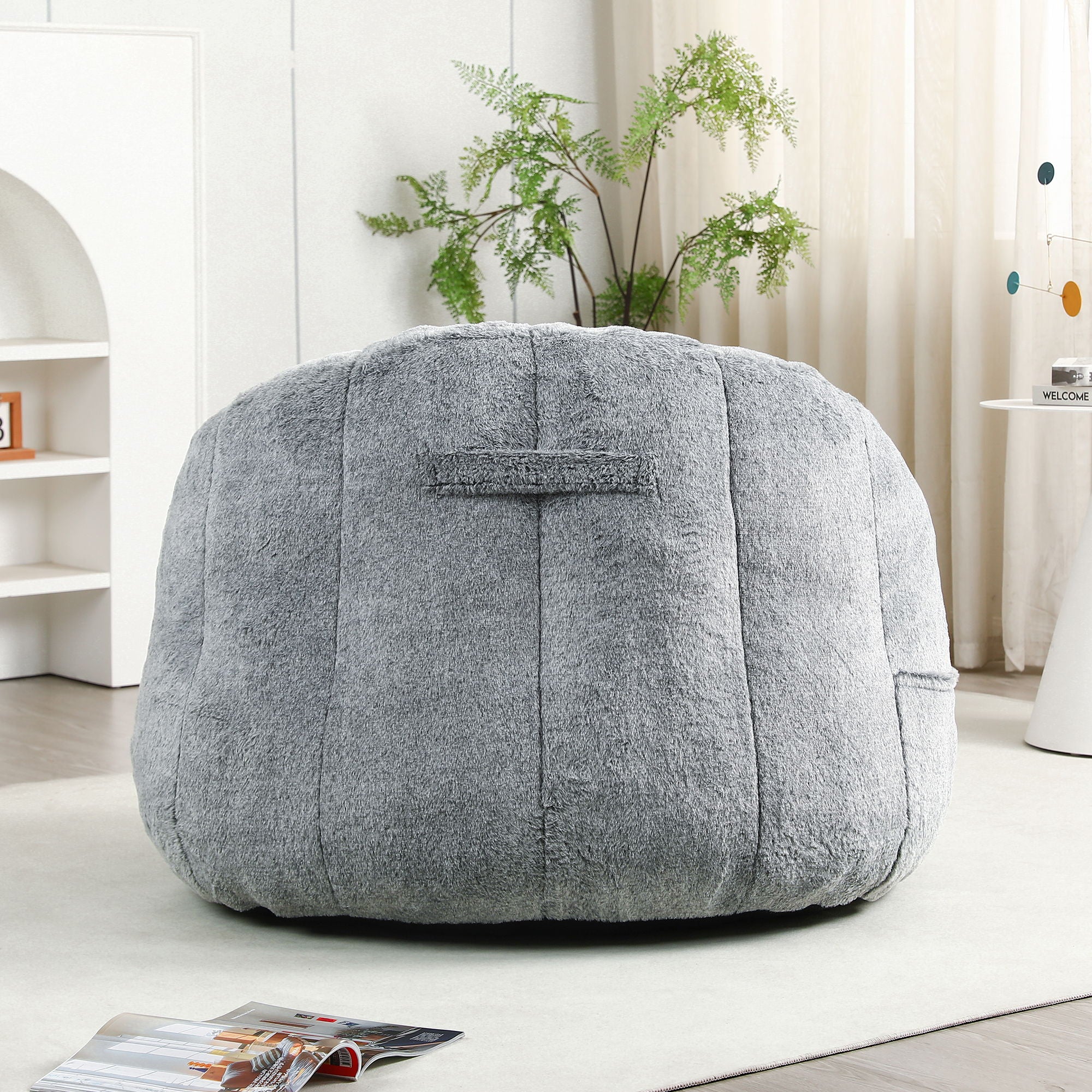 Beanbag Chair, Beanbag Sofa Chair With Armrests Stuffed High Density Foam - Best Buy Furniture
