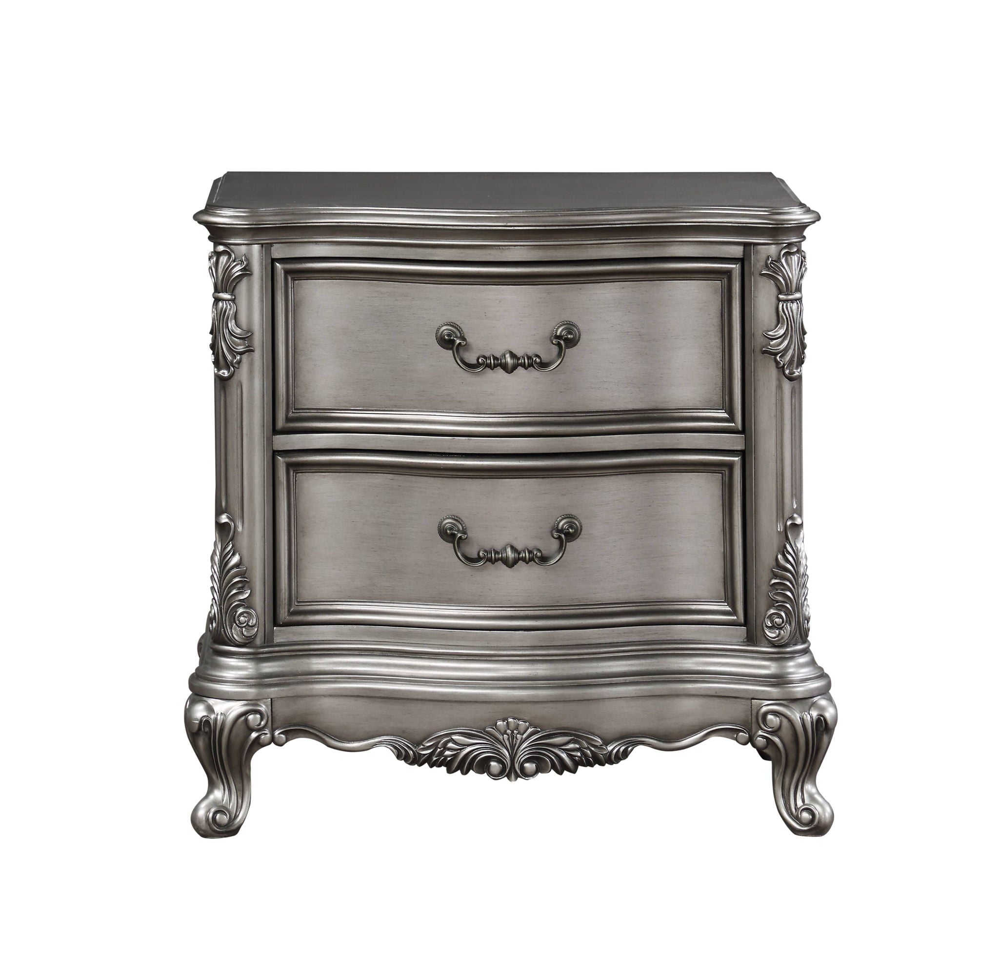 Ariadne - Nightstand - Antique Silver - Best Buy Furniture