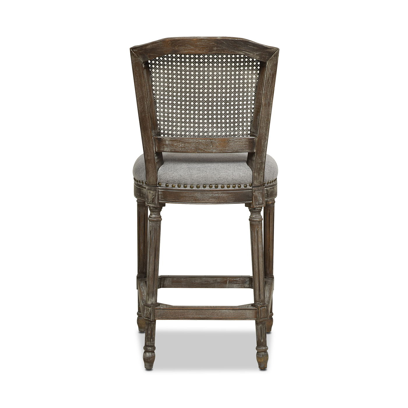 Triomphe - Rattan Wicker High Back Armless Counter Bar Stool - Best Buy Furniture