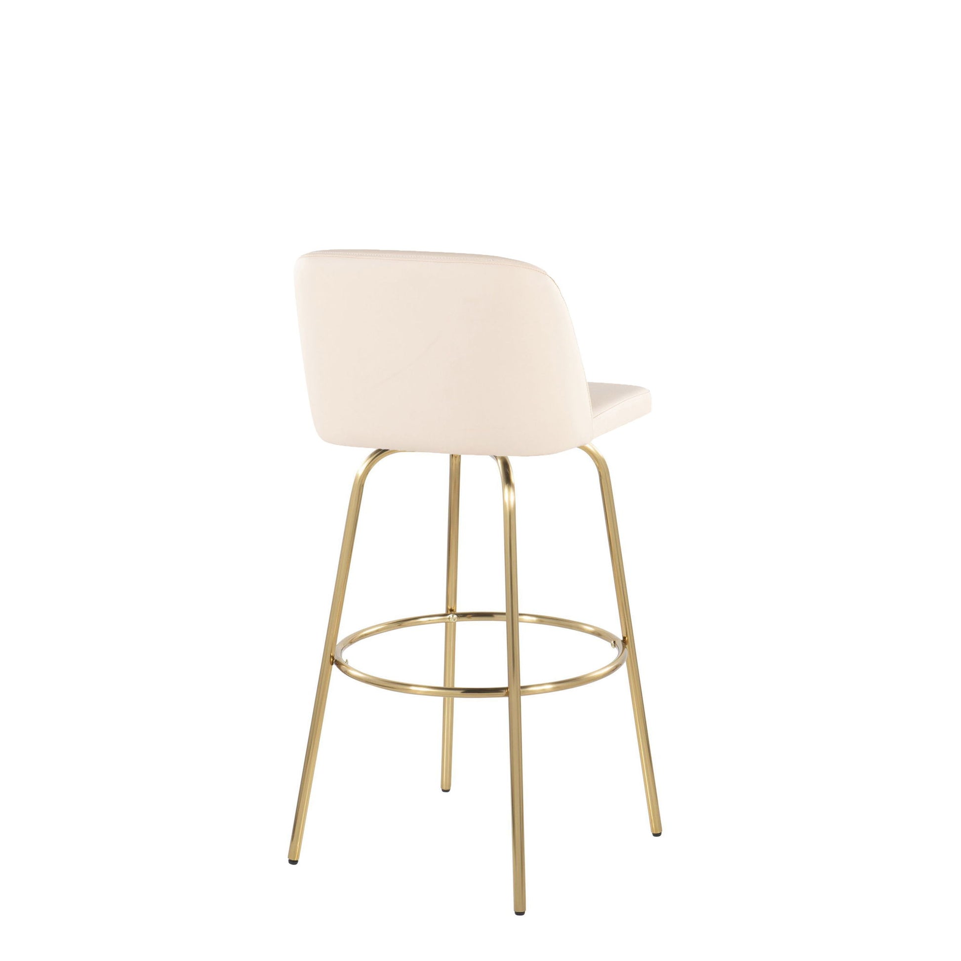 Toriano - Contemporary Fixed Height Barstool With Swivel And Round Footrest (Set of 2) - Best Buy Furniture