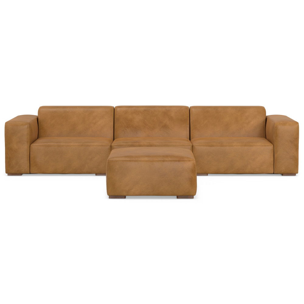 Rex - Handcrafted Sectional Sofa And Ottoman - Best Buy Furniture
