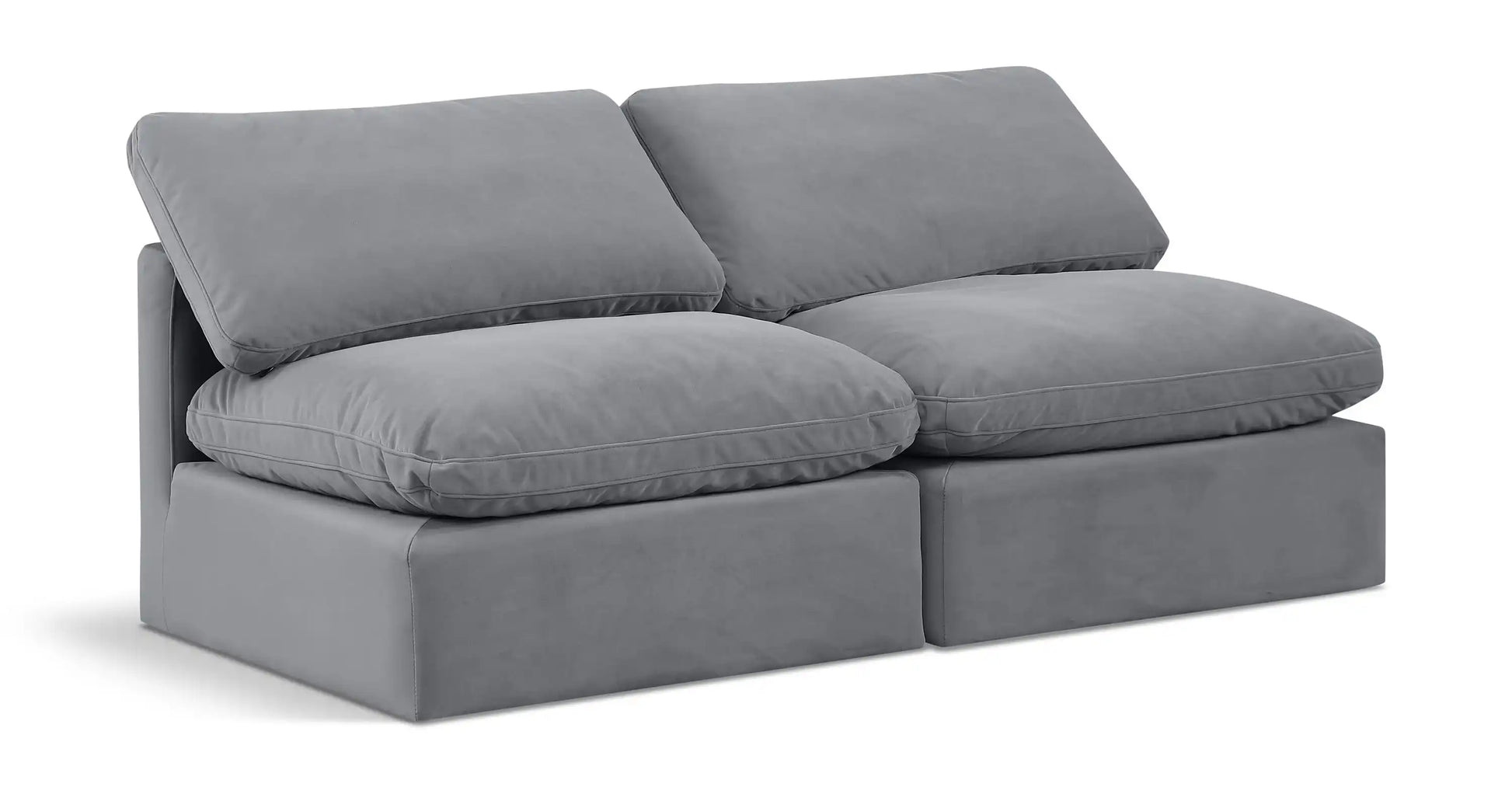Indulge - Velvet 2 Seat Modular Armless Sofa - Best Buy Furniture