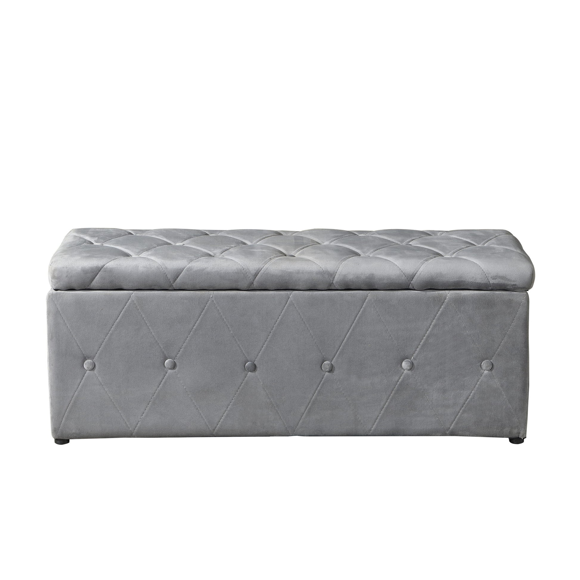 3 Piece Rectangular Storage Ottoman Short Velvet With 2 Set Ottomans - Best Buy Furniture
