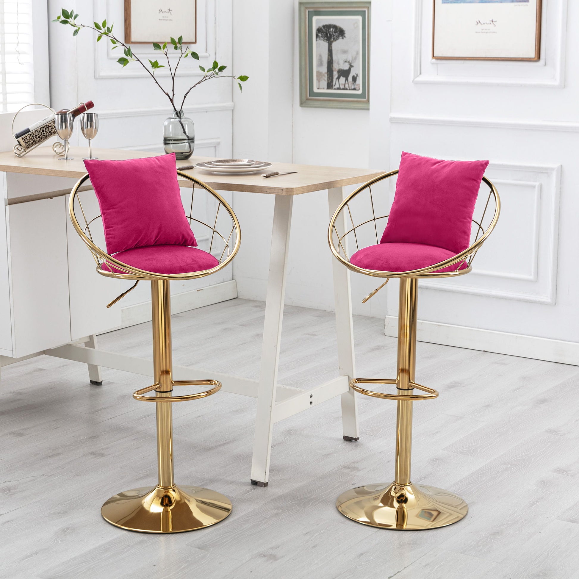 Unique Design Bar Chair, 360 Degree Rotation, Adjustable Height, Suitable For Dining Room And Bar - Best Buy Furniture