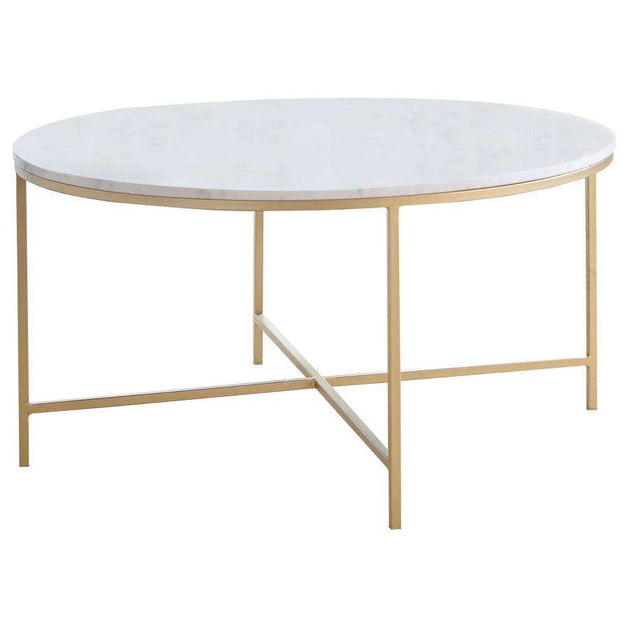 Ellison - Round Marble Top Table - Best Buy Furniture