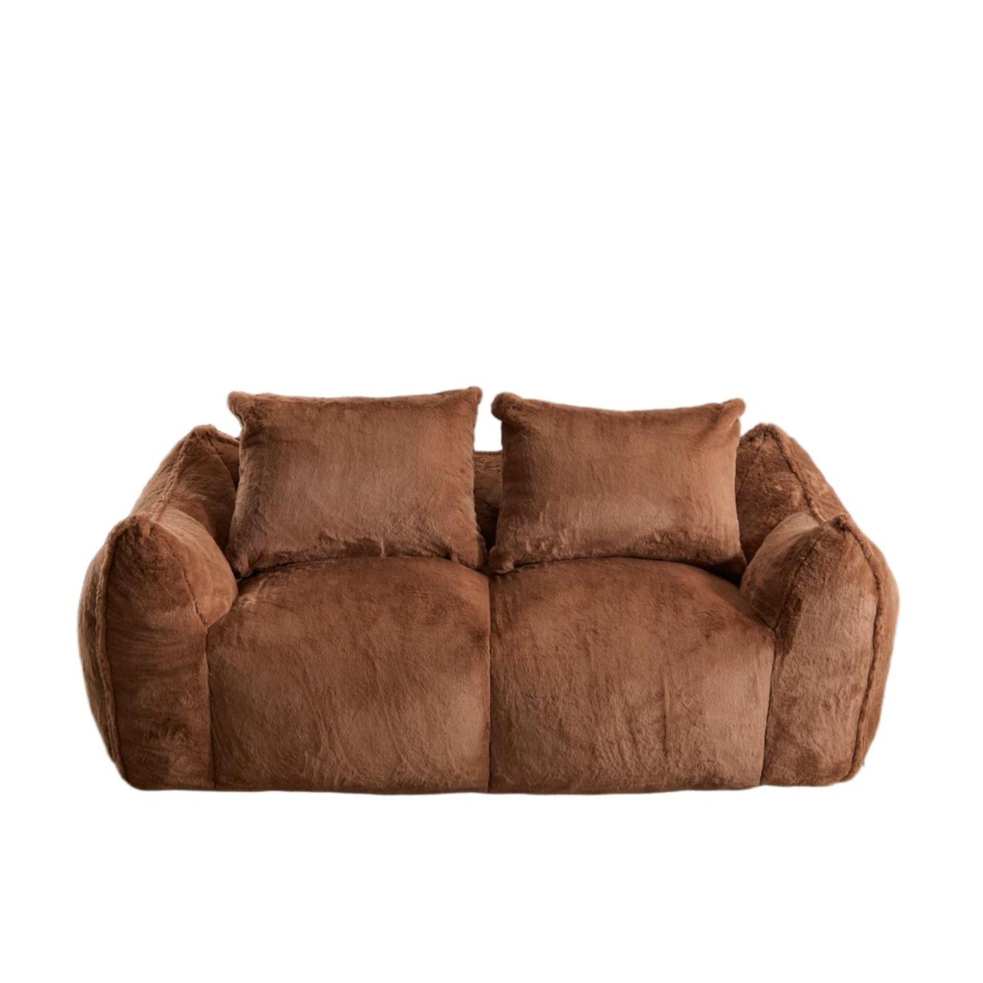 Giant Bean Bag Couch, Ultra Soft Fluffy Loveseat For Living Room - Best Buy Furniture