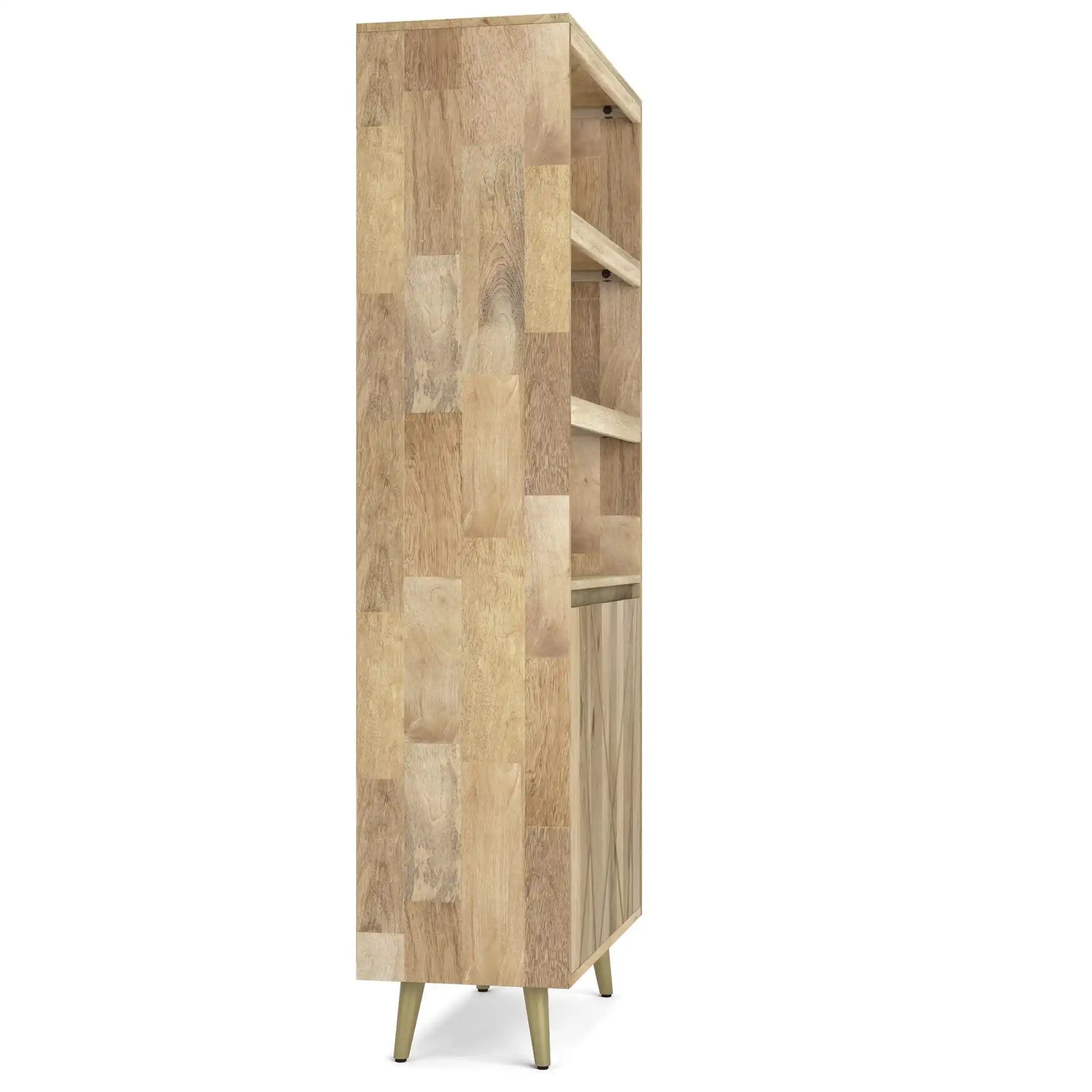 Jager - Bookshelf With Doors - Natural - Best Buy Furniture