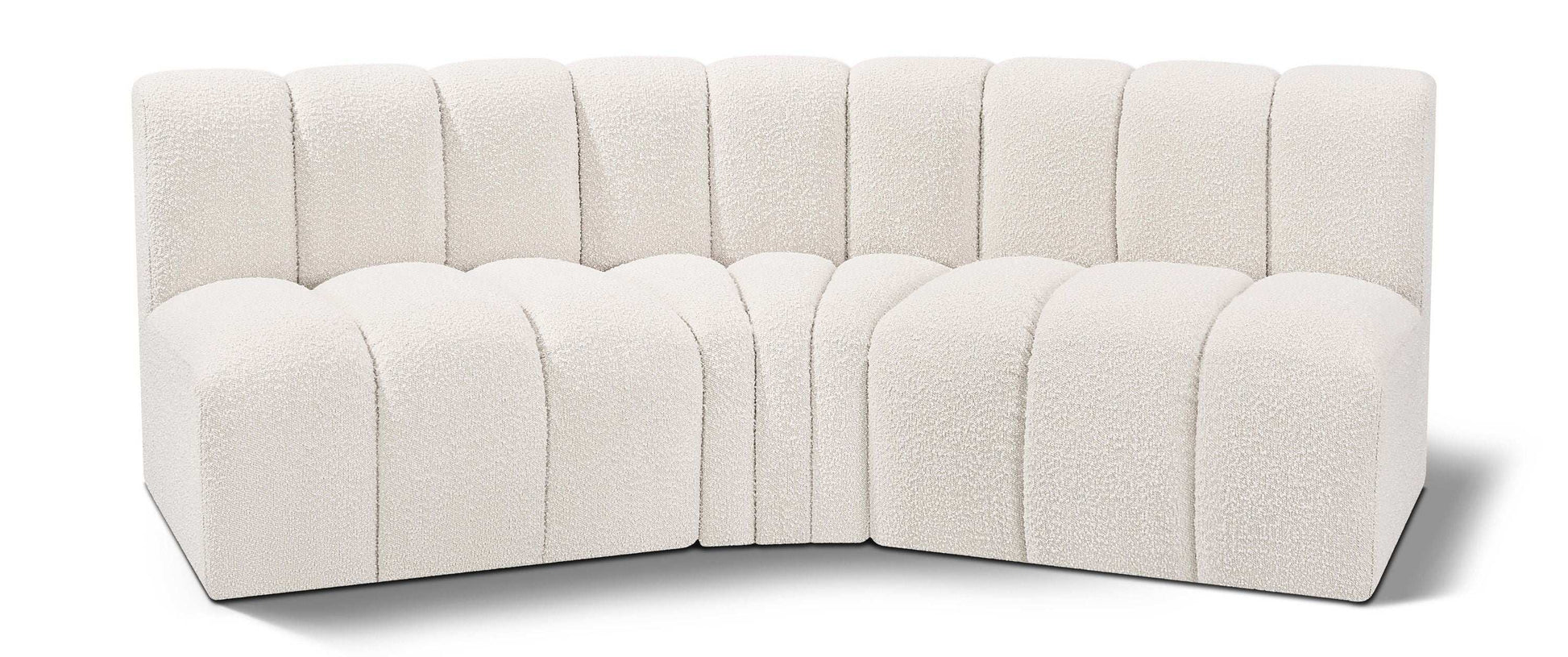 Arc - Boucle Fabric 3 Piece Modular Corner Sofa - Best Buy Furniture