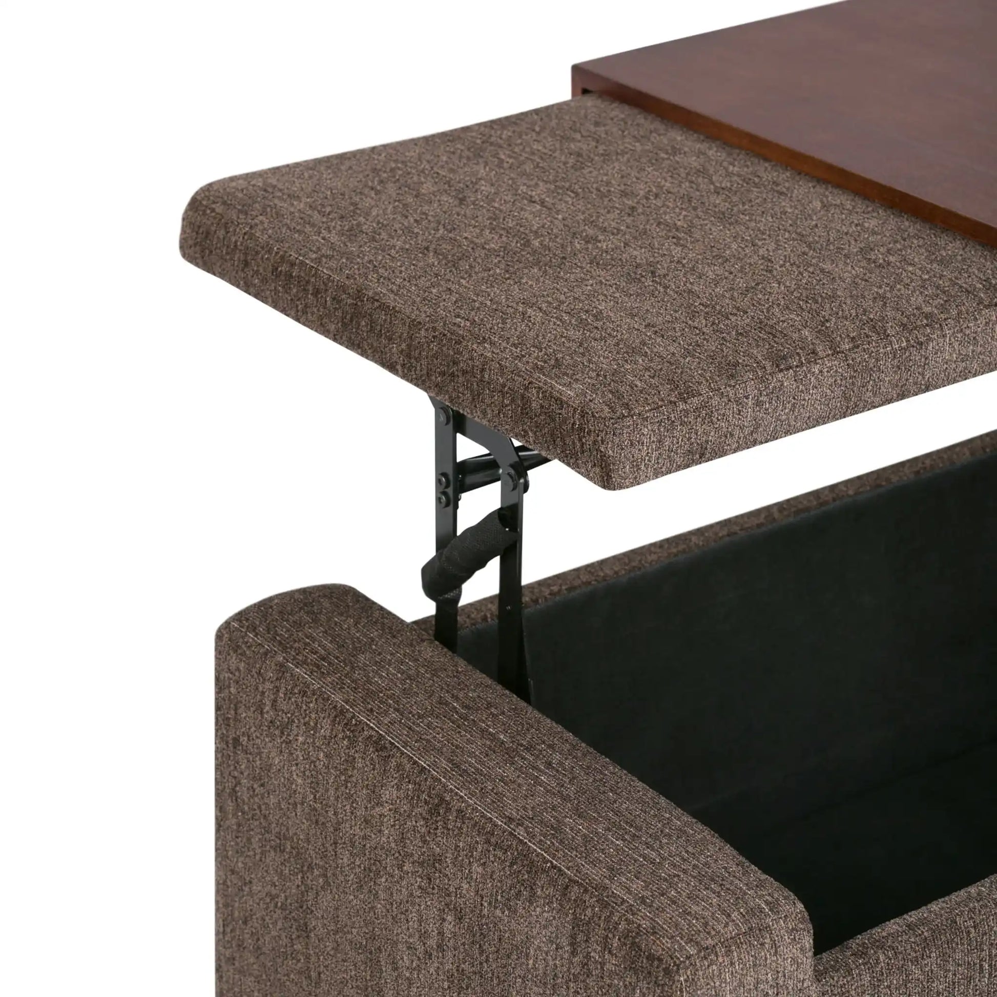 Bretton - Lift Top Storage Ottoman - Deep Umber Brown - Best Buy Furniture