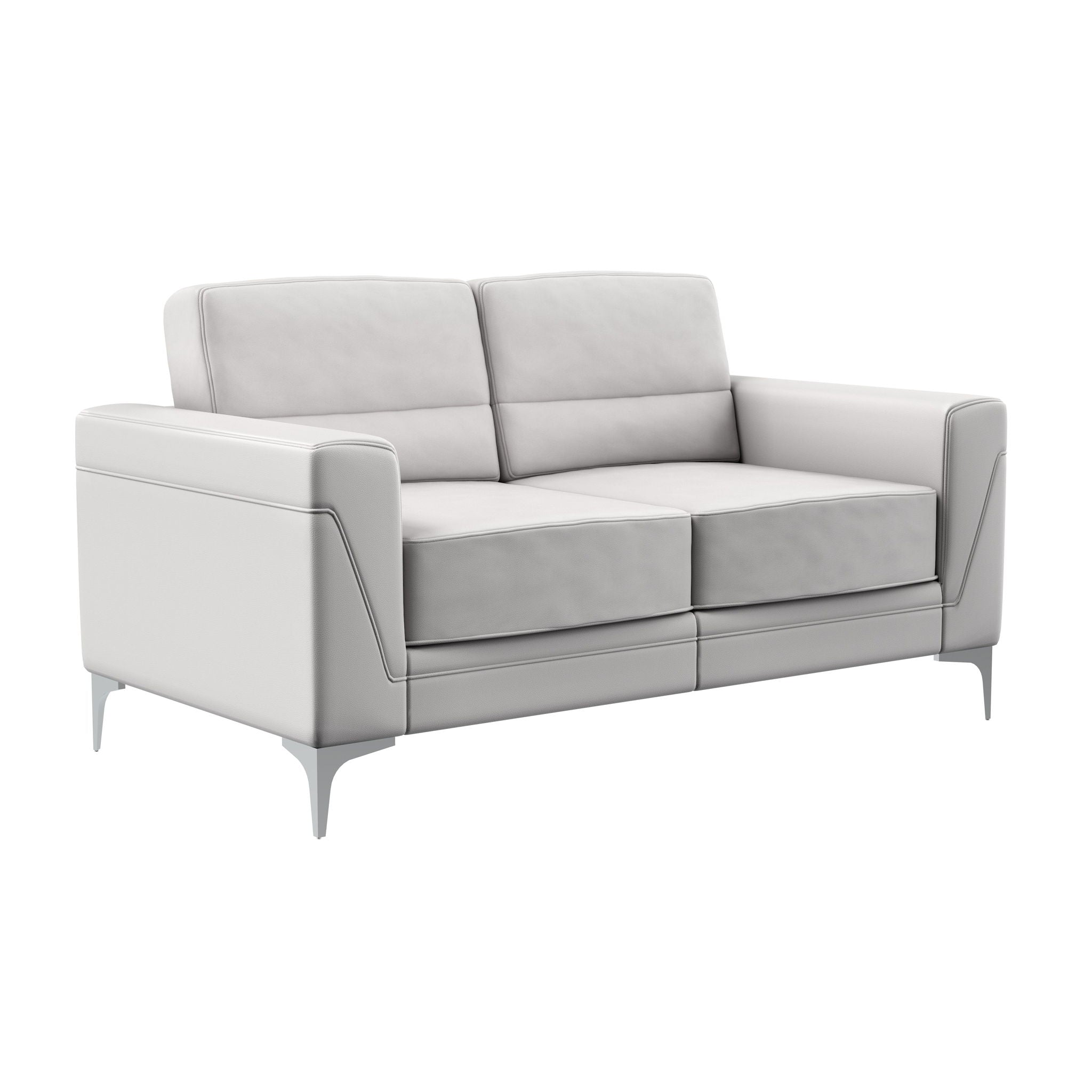 Creta - Loveseat - Light Gray - Best Buy Furniture