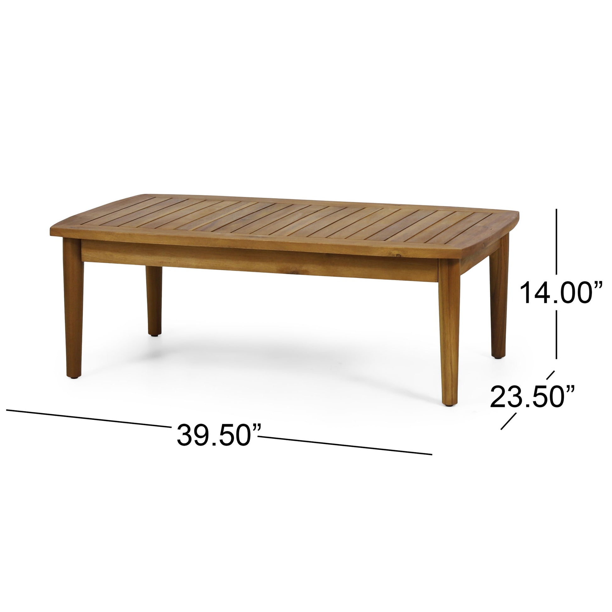 Outdoor Acacia Wood Loveseat Set With Coffee Table - Best Buy Furniture