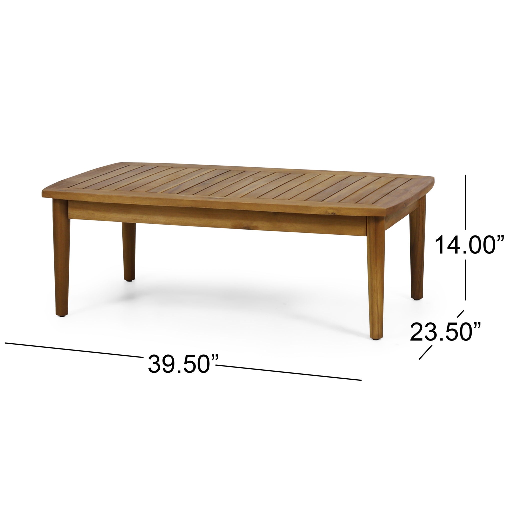 Outdoor Acacia Wood Loveseat Set With Coffee Table - Best Buy Furniture