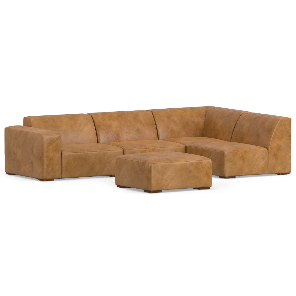 Rex - Handcrafted Sectional Sofa And Ottoman - Best Buy Furniture