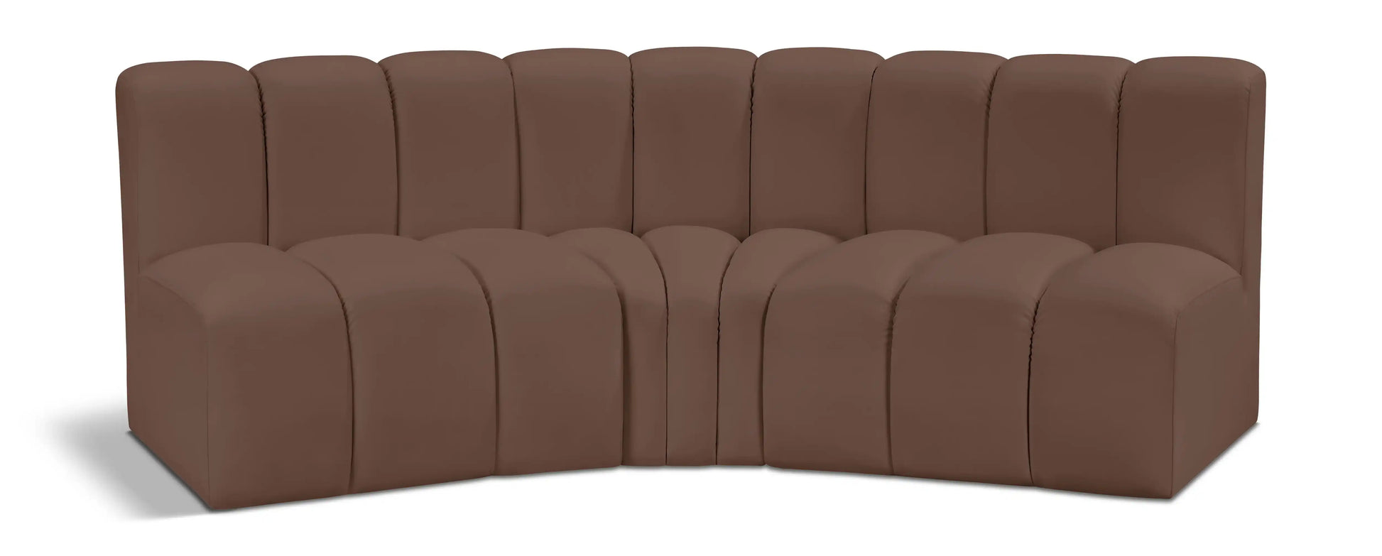 Arc - Faux Leather 3 Piece Modular Corner Sofa - Best Buy Furniture