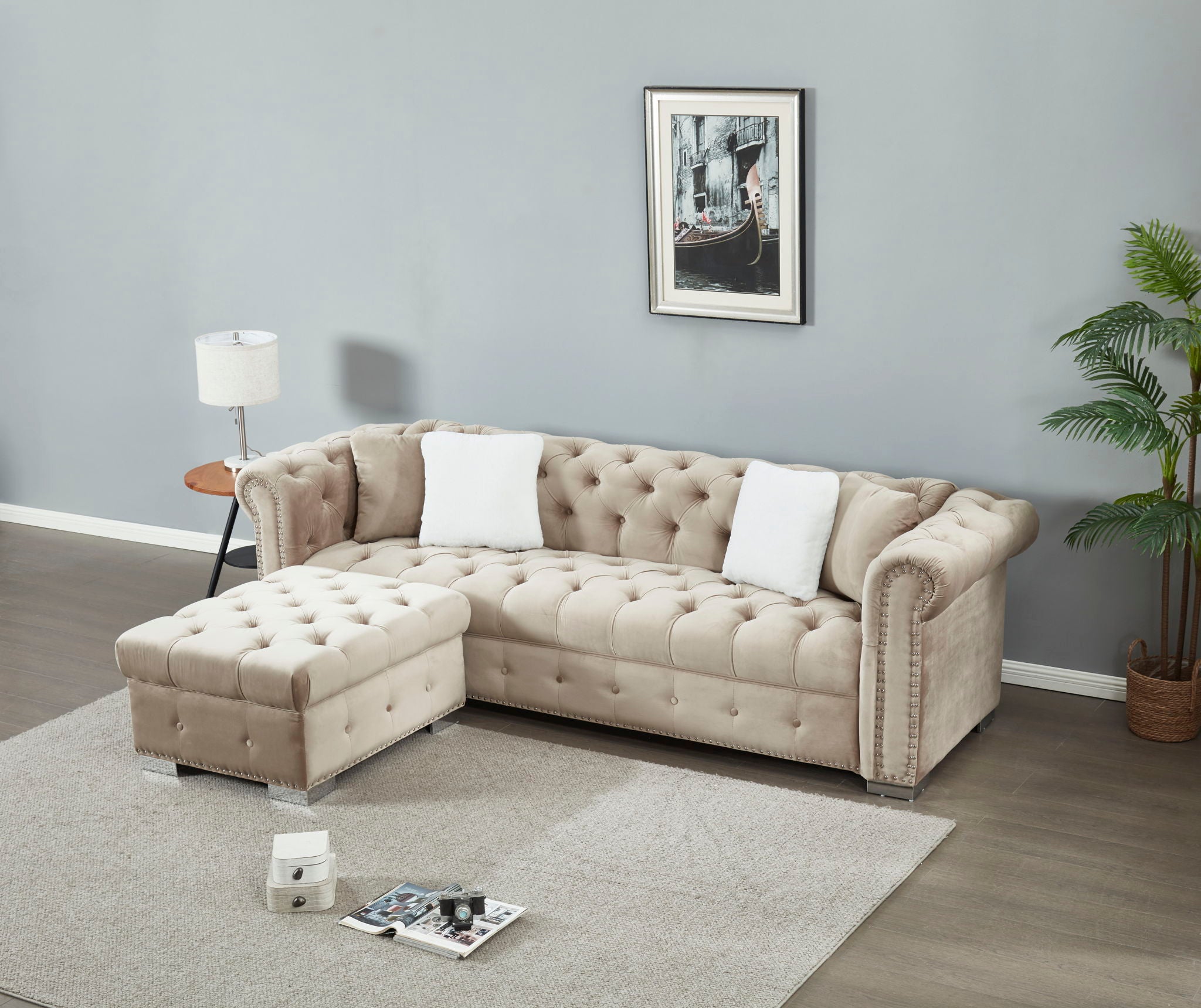 4 Seater Oversized L Shaped Reversible Sectional Sofa - Best Buy Furniture