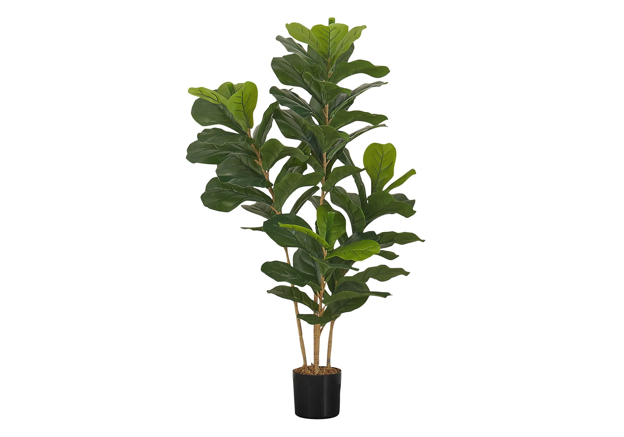 41" Tall, Artificial Plant, Fiddle Tree, Indoor, Faux, Fake, Floor, Greenery, Potted, Real Touch, Decorative - Green / Black - Best Buy Furniture