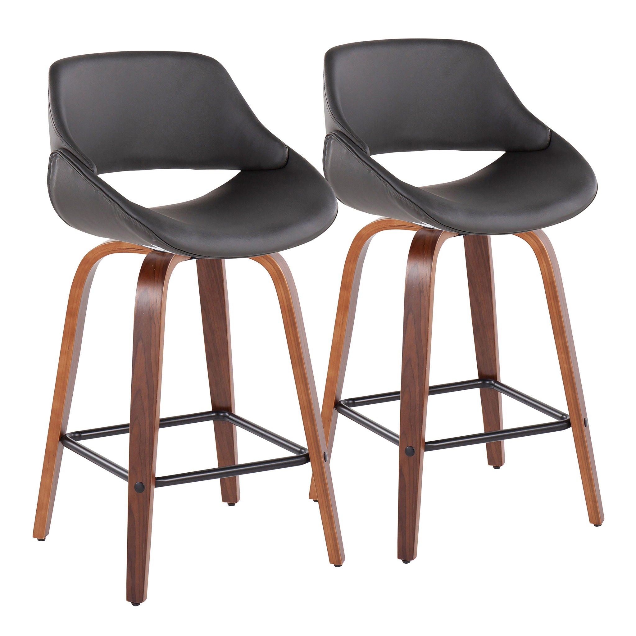 Fabrico - Mid-Century Modern, Counter Stool (Set of 2) - Best Buy Furniture