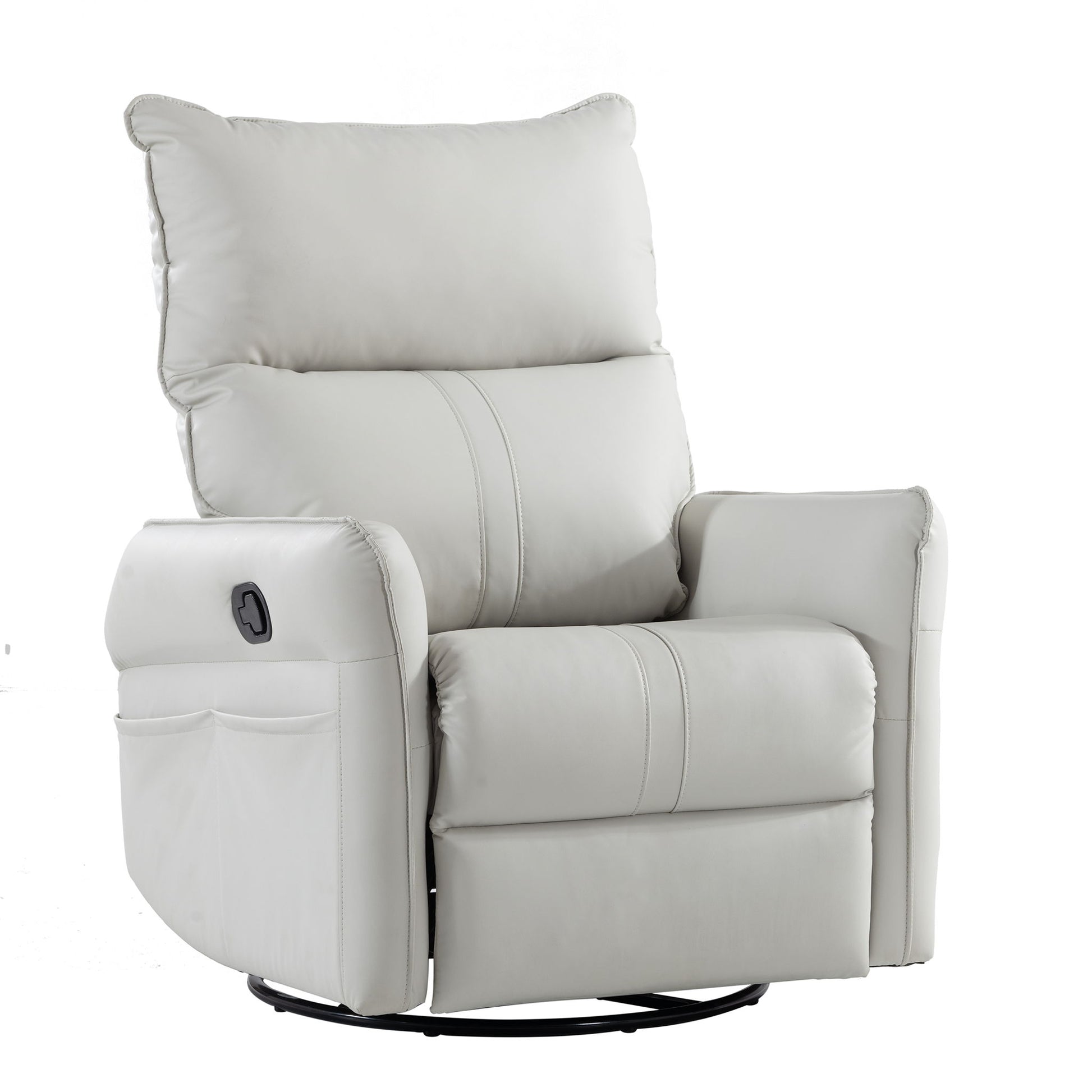 360° Modern Small Rocking Swivel Recliner Chair With Side Pocket - Best Buy Furniture
