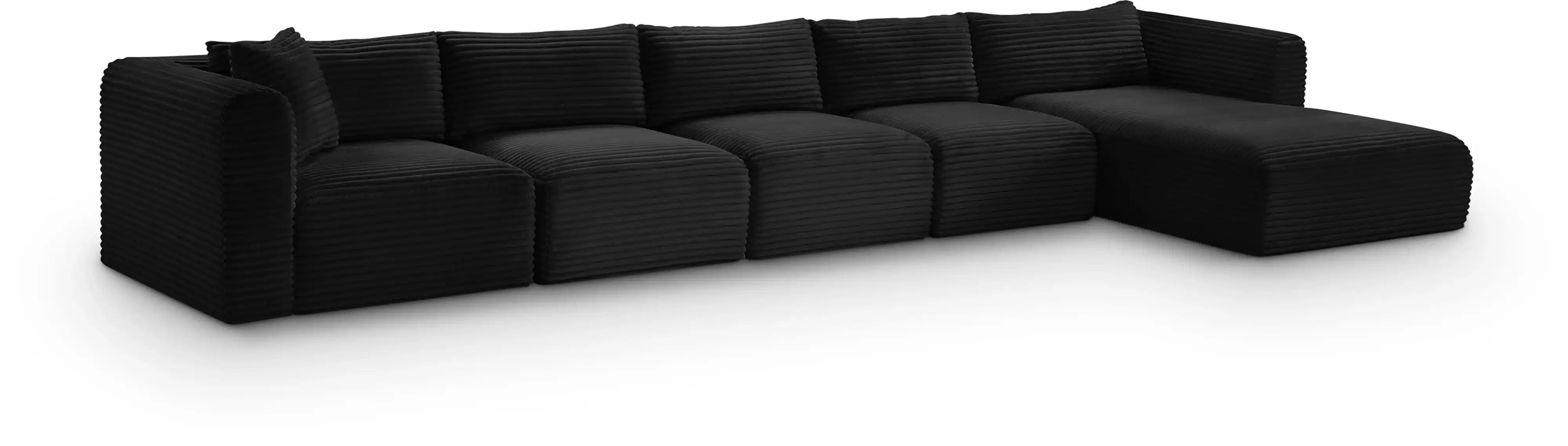 Shaggy - 5 Piece Modular Sectional With Chaise - Best Buy Furniture