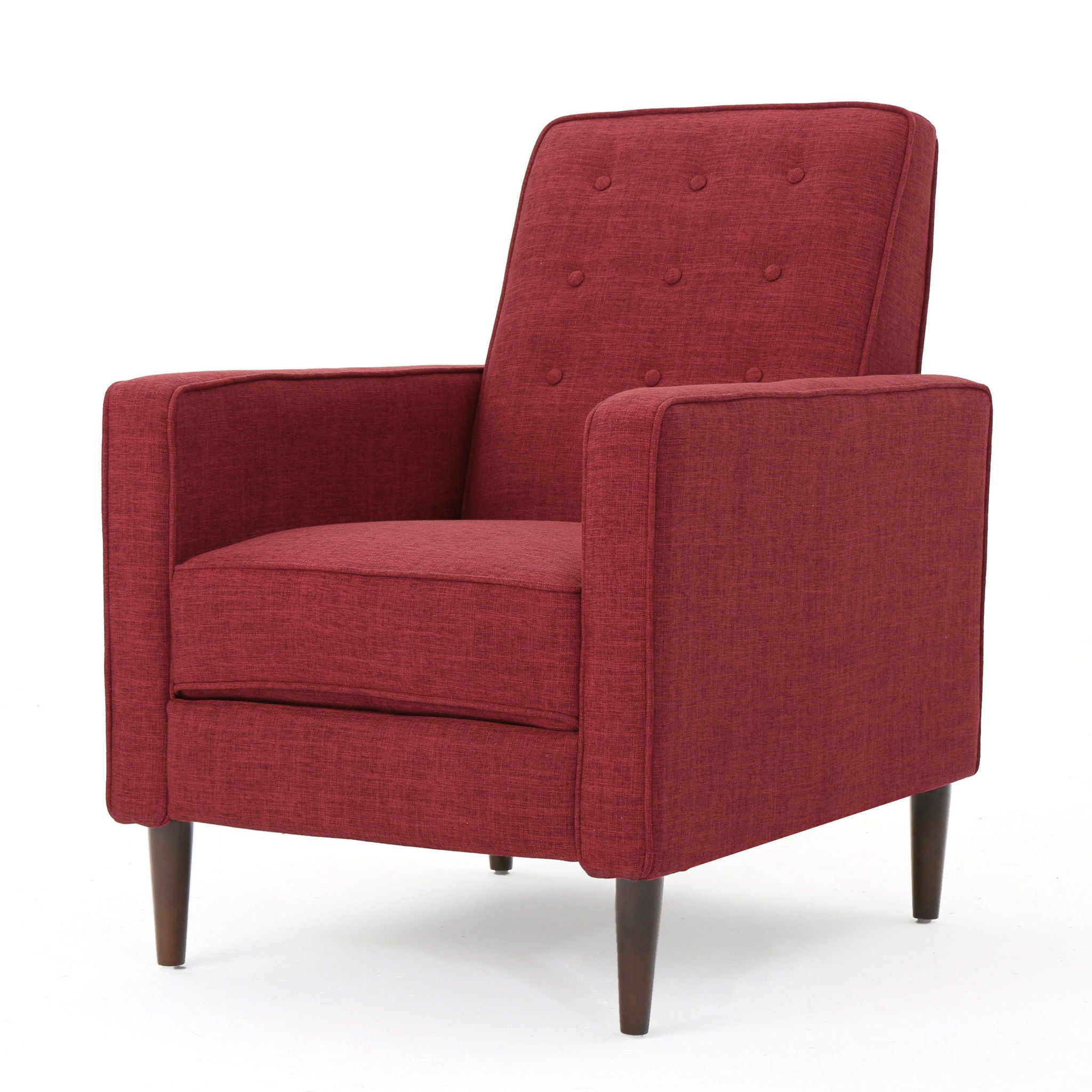 Mid-Century Modern Recliner With Button Tufted Waffle Stitch - Best Buy Furniture