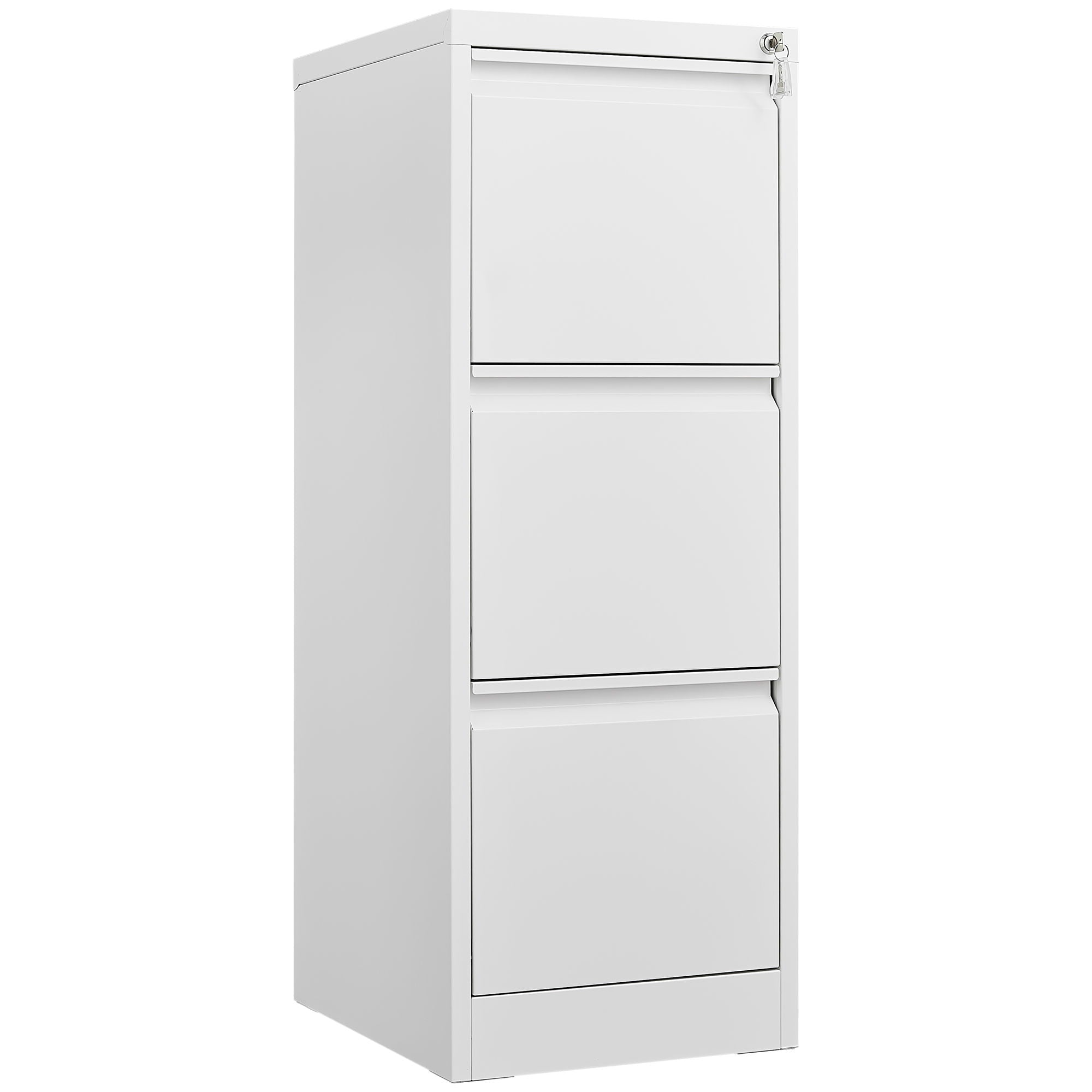 Durable Metal 3 Drawer File Cabinet With Lock For Office Storage - Best Buy Furniture
