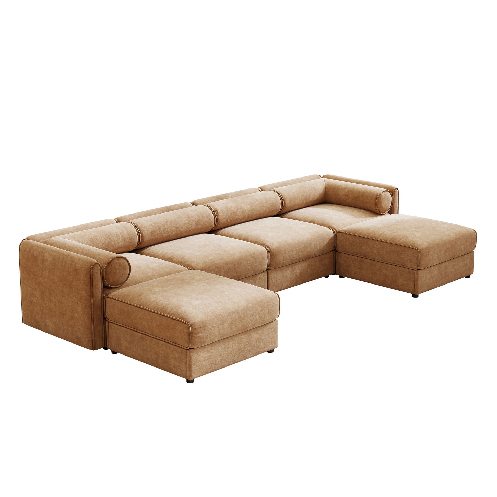 Contemporary Elegant White Chenille Sofa With Storage And Ottoman - Best Buy Furniture