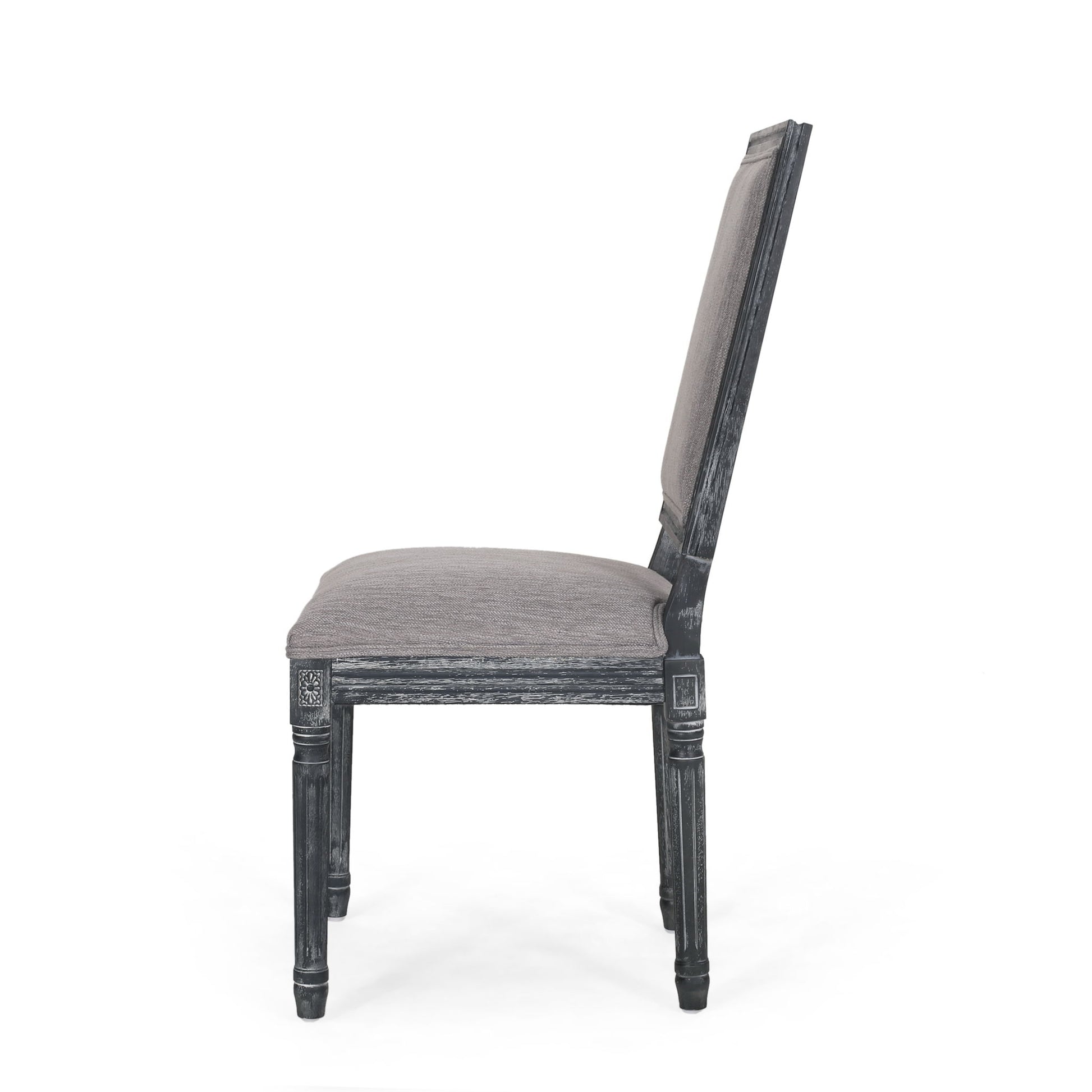 French Country Style Dining Chair With Upholstered Seating And Fluted Legs - Best Buy Furniture