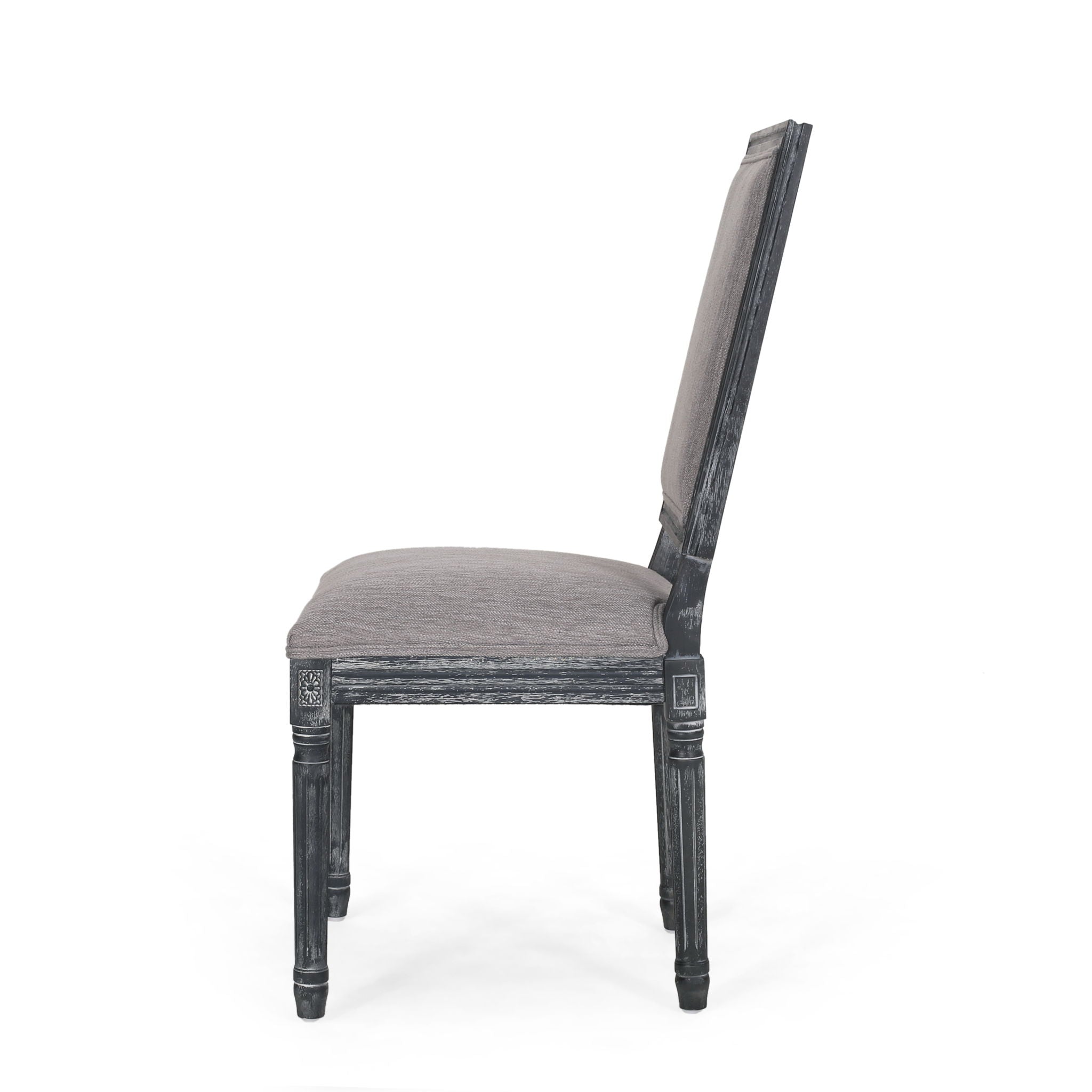 French Country Style Dining Chair With Upholstered Seating And Fluted Legs - Best Buy Furniture