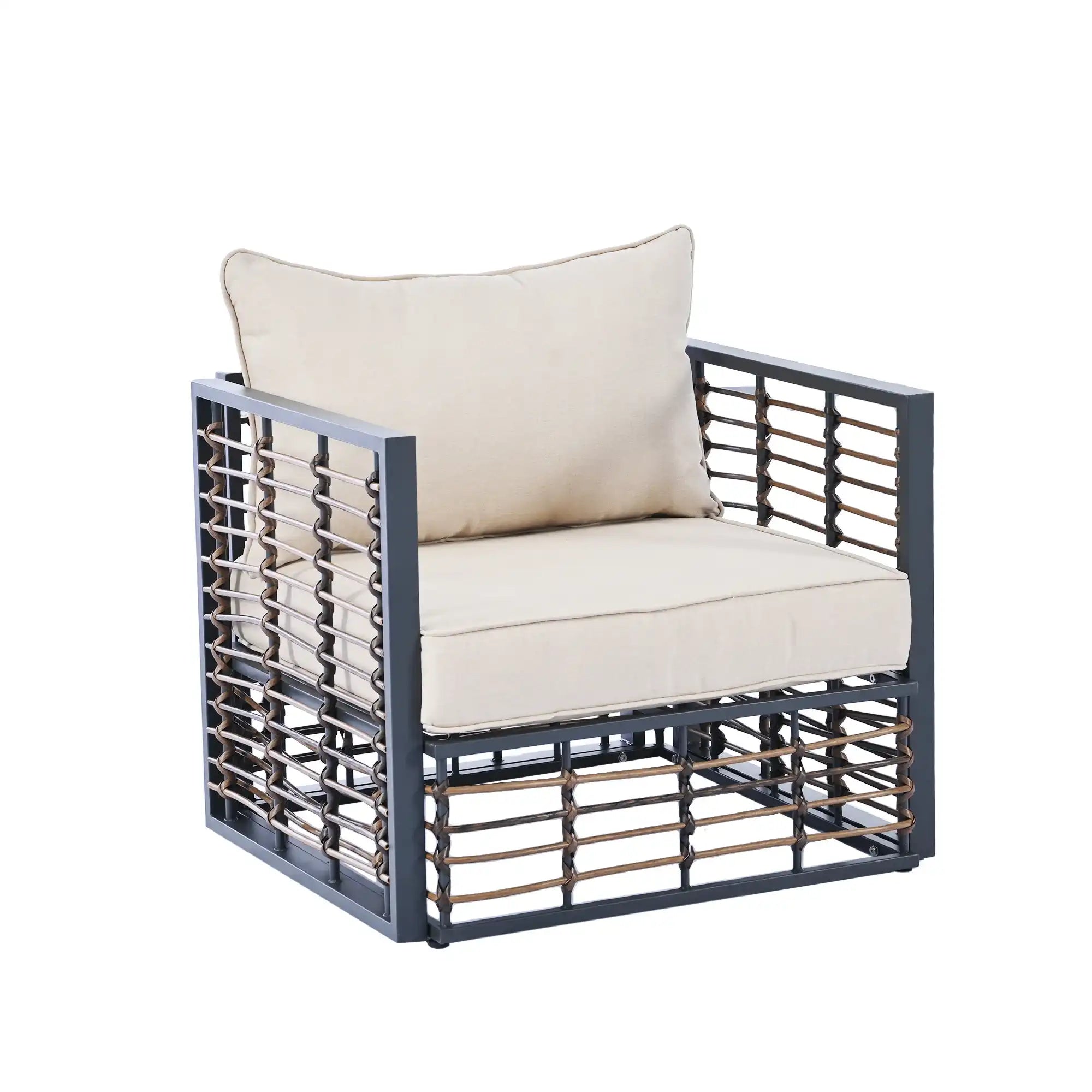TOPMAX Modern 7-Piece Outdoor Modular Sectional Sofa Set - Best Buy Furniture