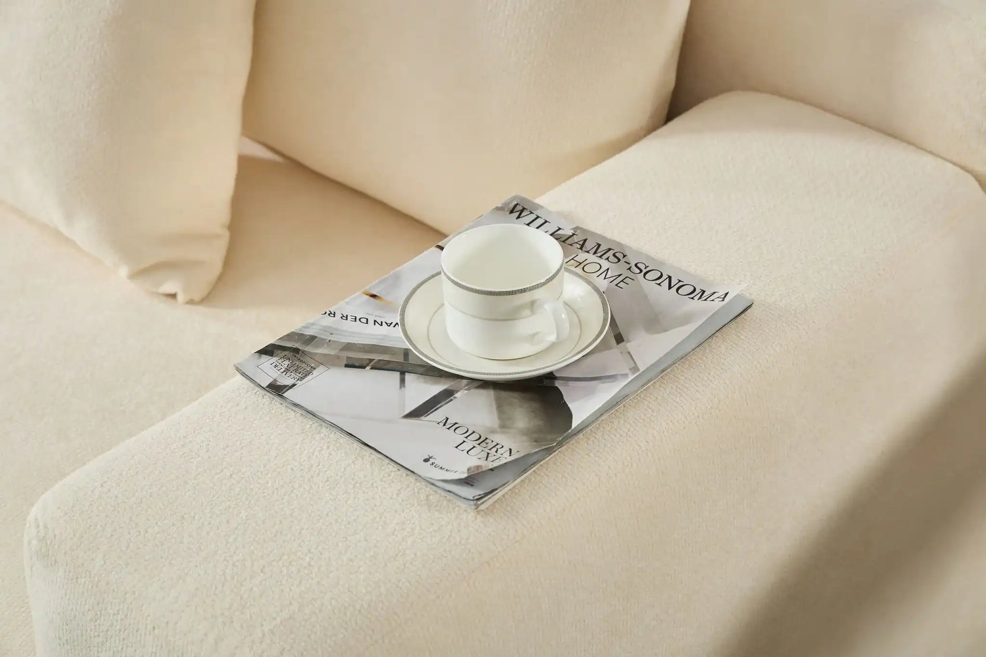 Chenille Compressible Sofa - Beige - Best Buy Furniture