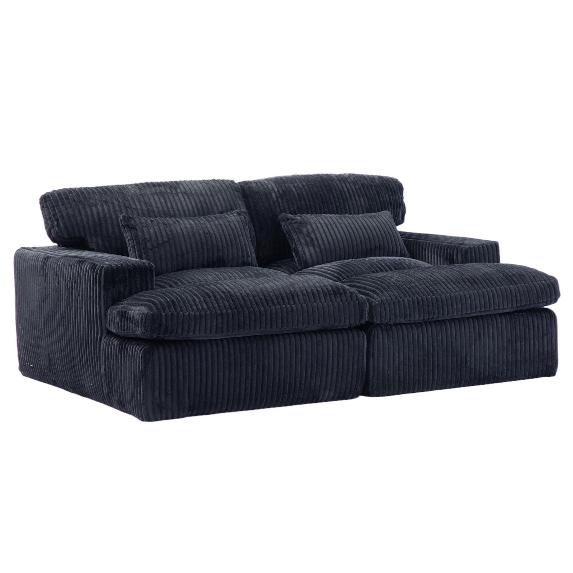 Double Chaise Lounge Chair, Oversized Upholstered Sleeper Cloud Couch - Best Buy Furniture