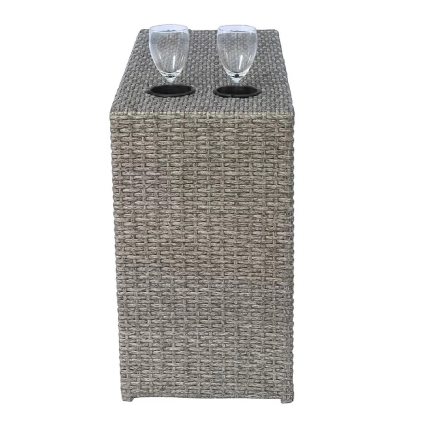 2 Person Wicker Conversation Set With Cushions, Weather Resistant - Best Buy Furniture
