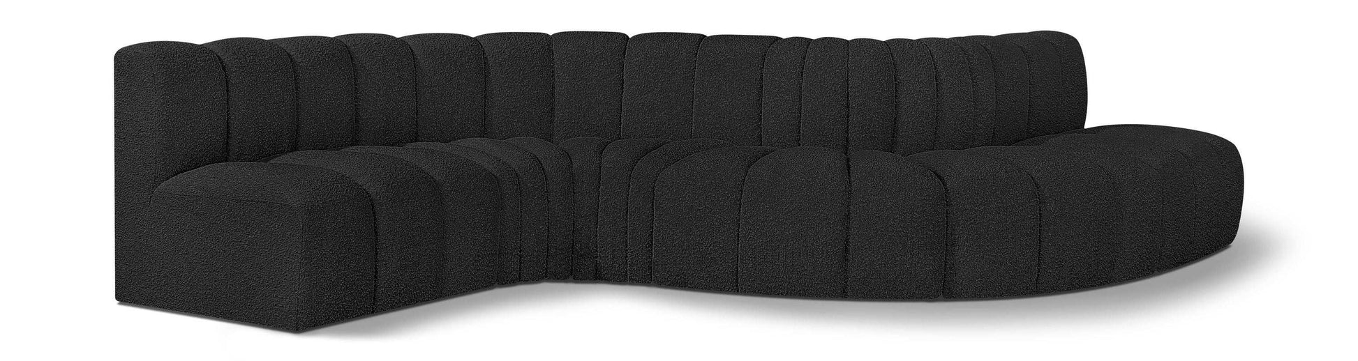 Arc - Boucle Fabric 6 Piece Curved Modular Sofa - Best Buy Furniture