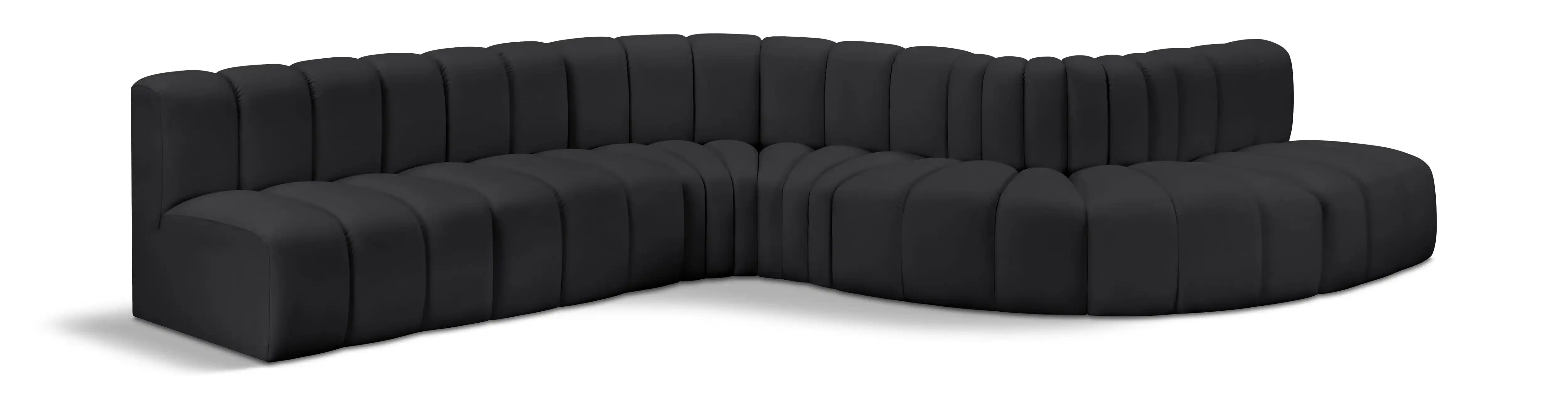 Arc - Faux Leather 7 Piece Modular Sofa - Best Buy Furniture