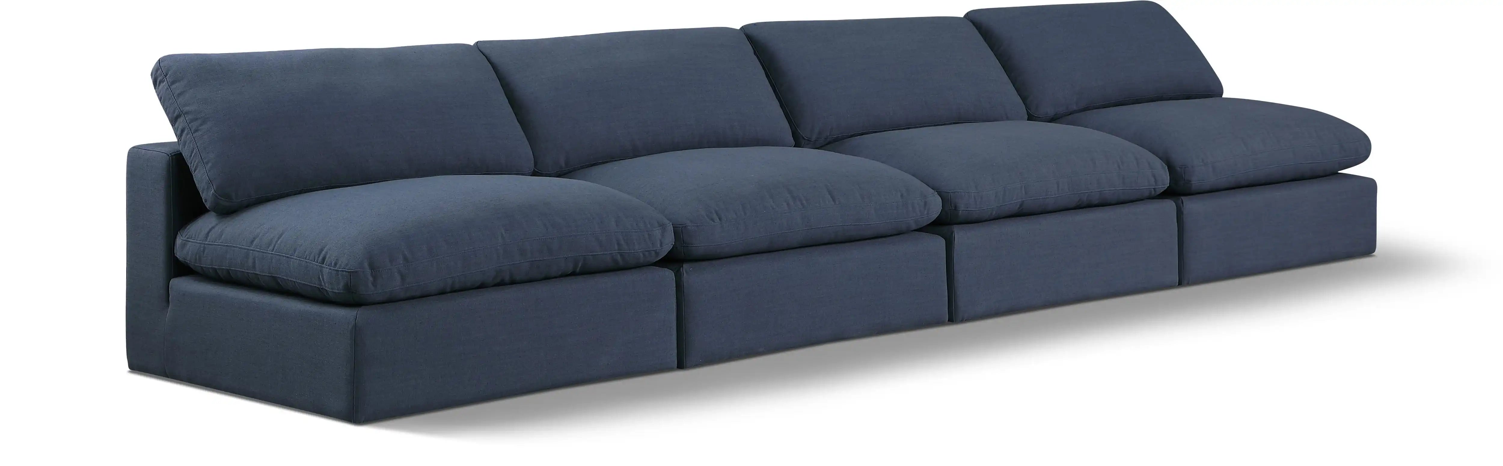 Comfy - Linen Modular Armless Sofa 4 Seats - Best Buy Furniture