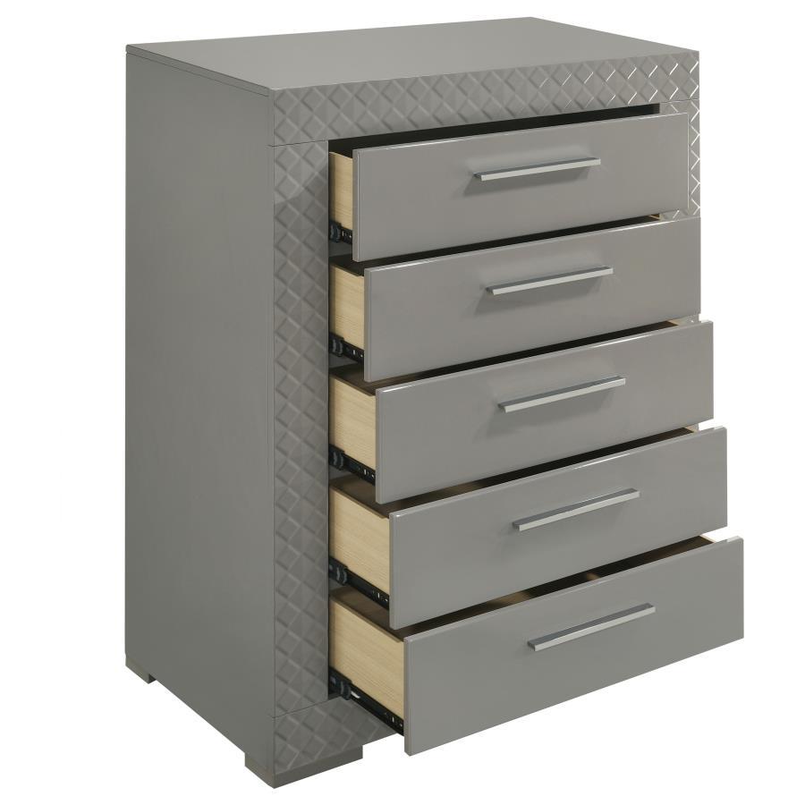 Ives - 5-Drawer Bedroom Chest - Best Buy Furniture