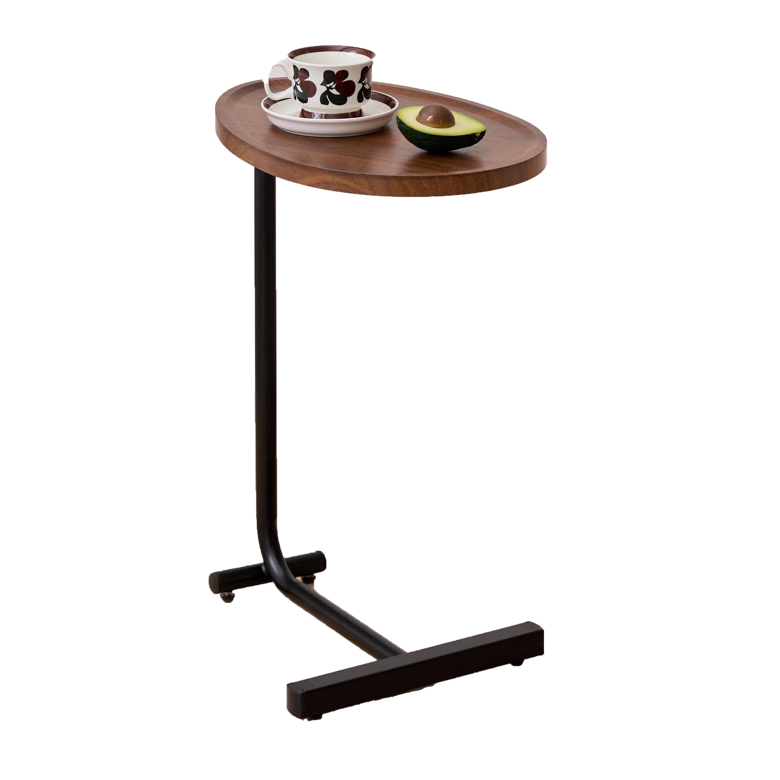 Brown C-Shaped Side Table – Compact Sofa & End Table - Best Buy Furniture