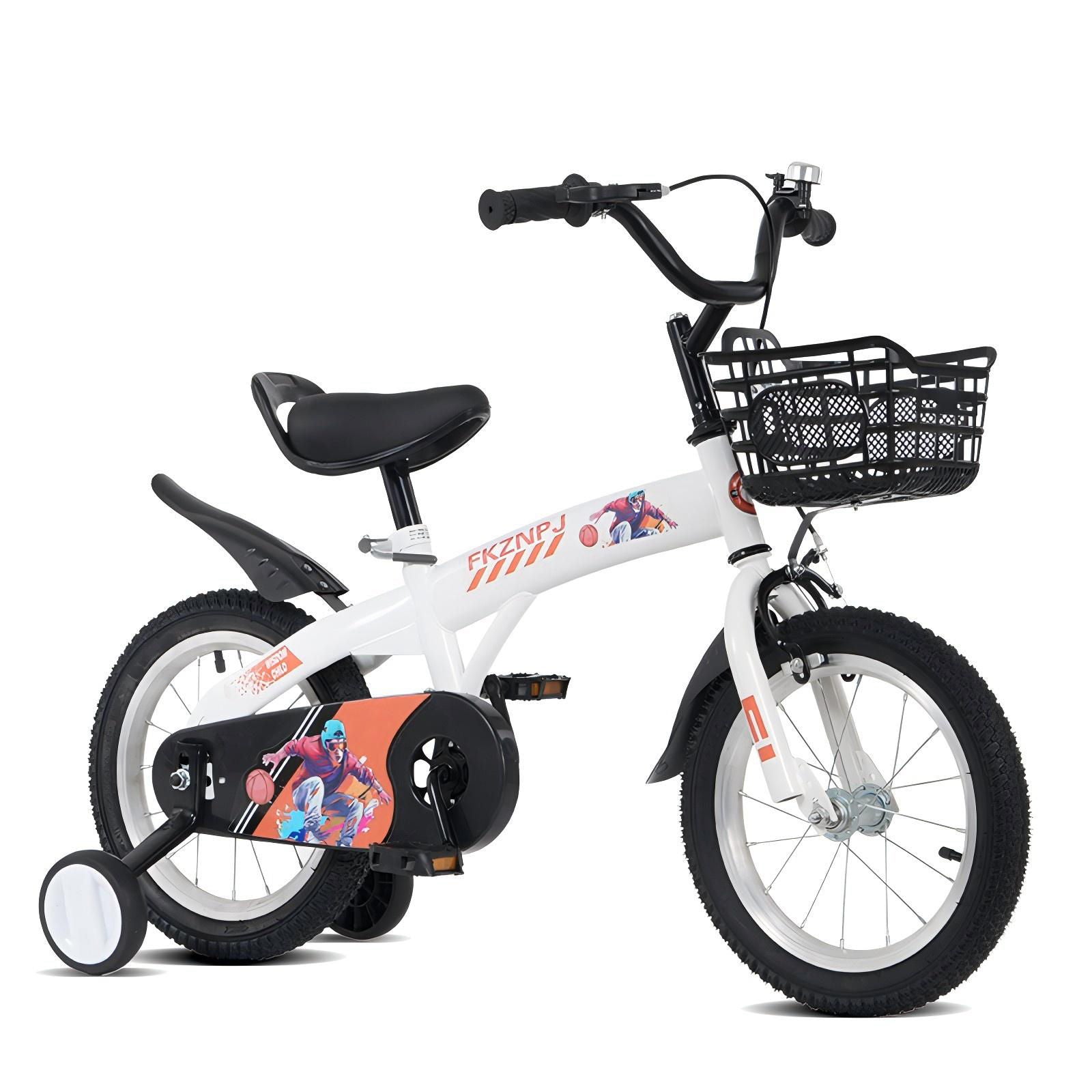 Fkznpj - 16" Sporty Kids Bike With Training Wheels And Stand Adjustable Saddle Suitable For Boys And Girls Aged 4 - 8 Years Tall Height 41 - 46" Available In A Variety Of Colors - Best Buy Furniture
