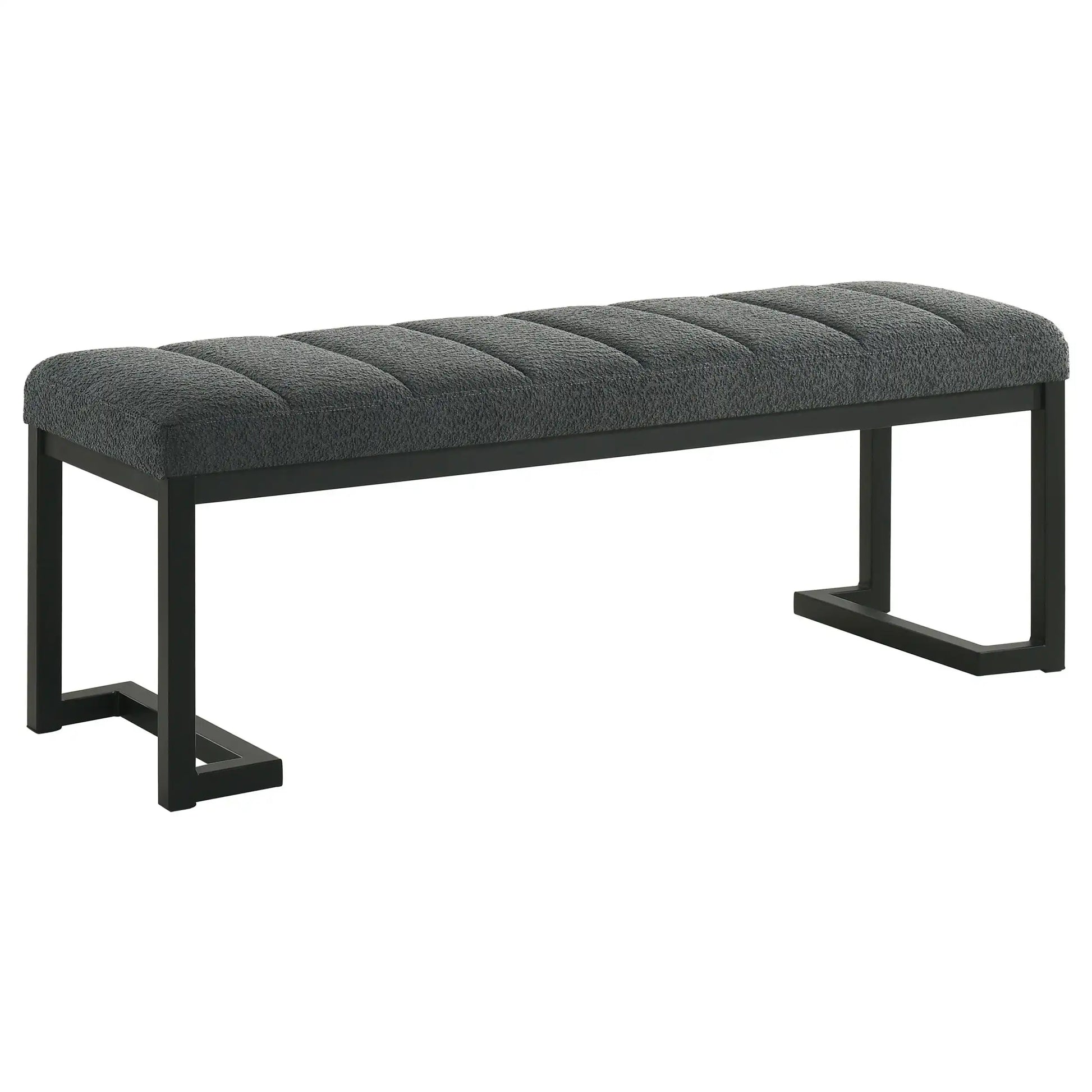 Mesa - Boucle Upholstered Tufted Accent Bench - Best Buy Furniture