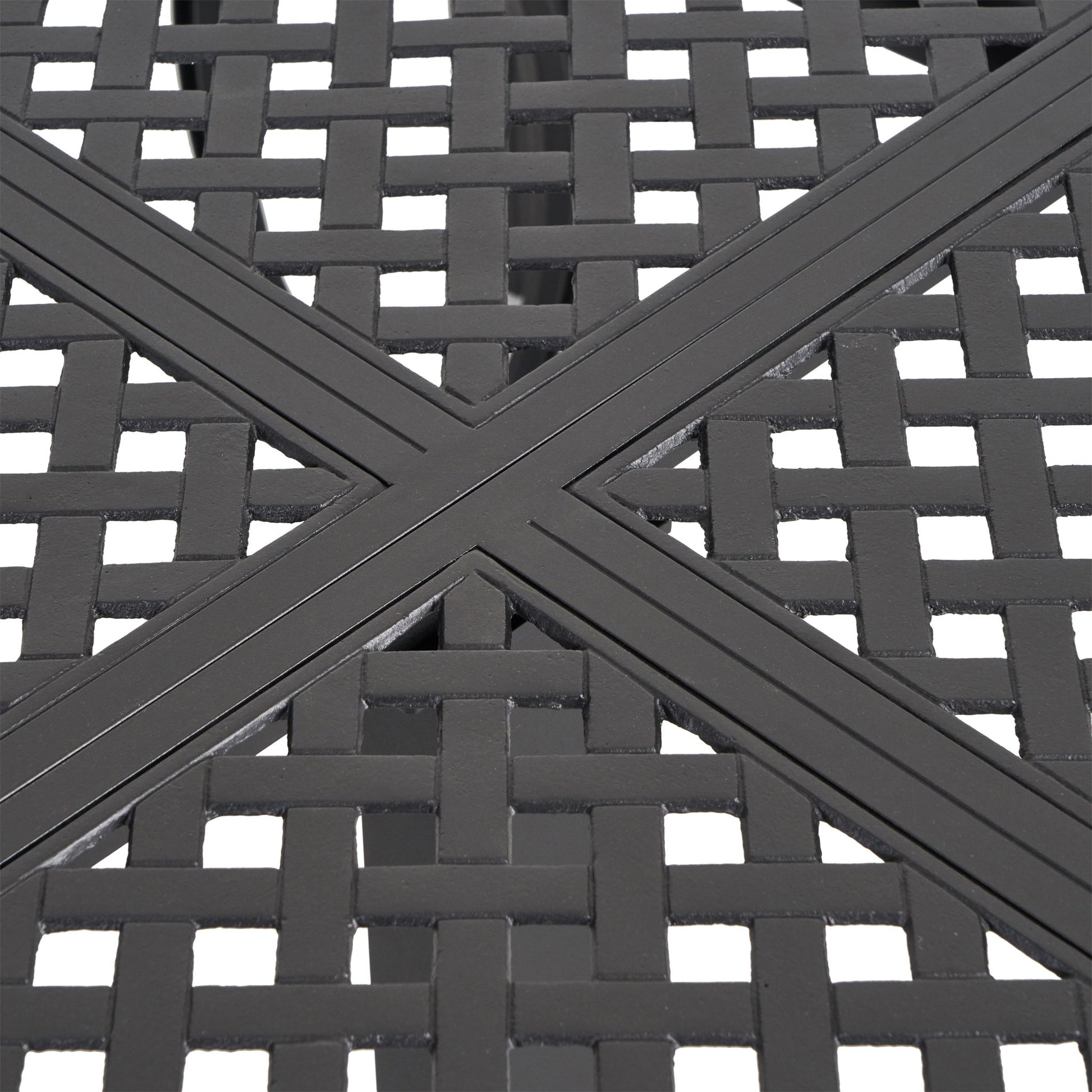 Outdoor Modern Aluminum Dining Table With Woven Accents - Best Buy Furniture