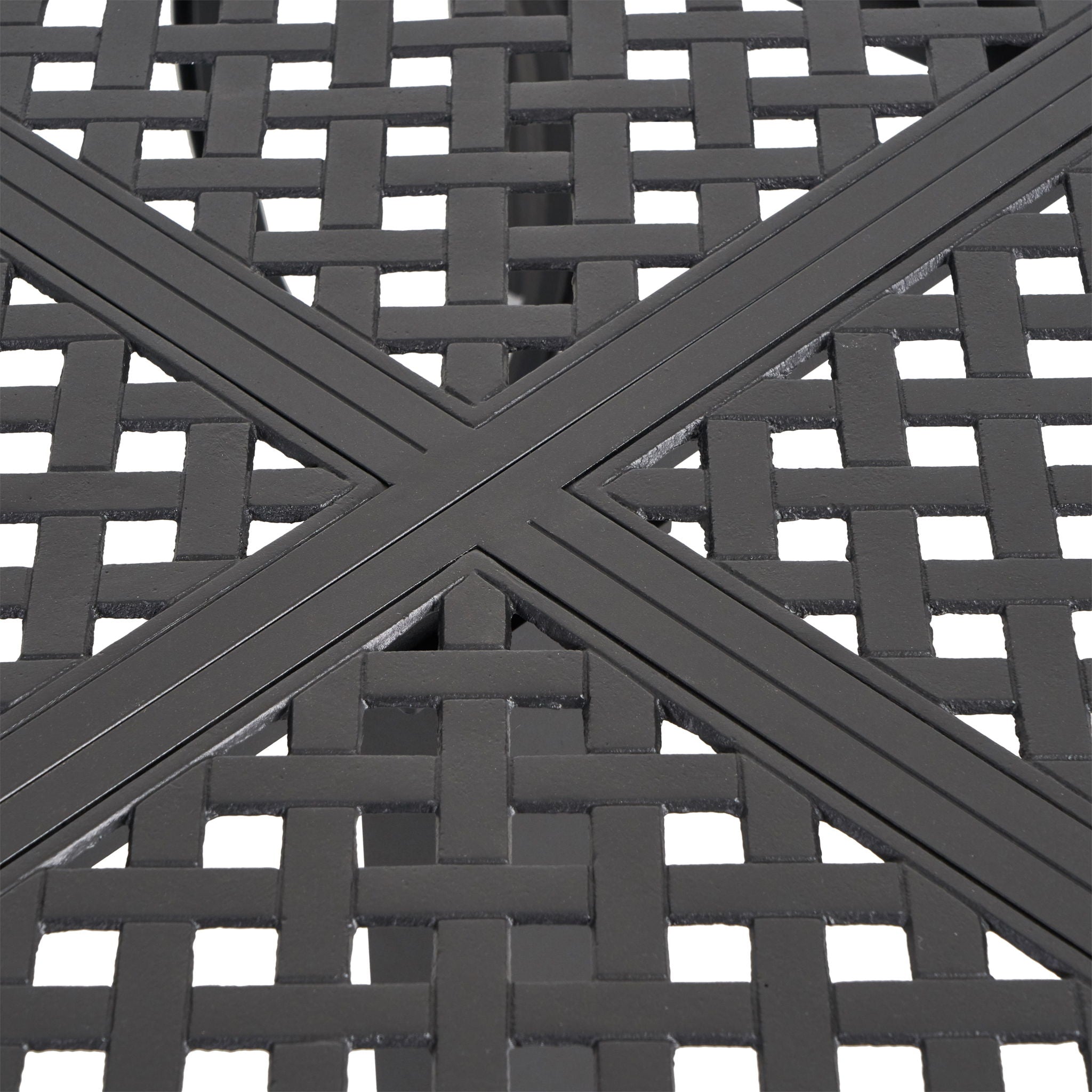 Outdoor Modern Aluminum Dining Table With Woven Accents - Best Buy Furniture