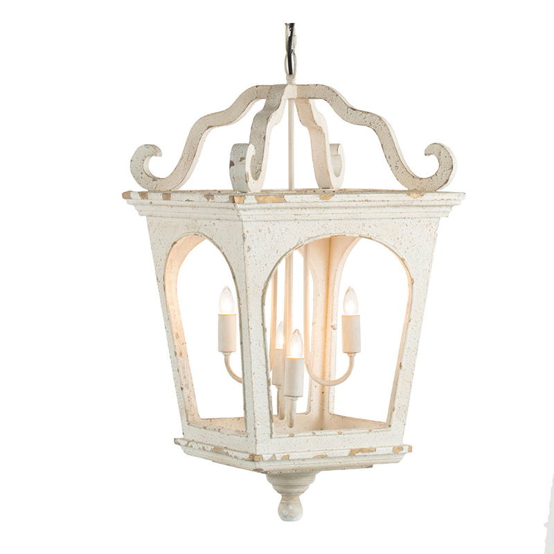 4 Light Wood Chandelier, Hanging Light Fixture With Adjustable Chain For Kitchen, Bulb Not Included - Cream White - Best Buy Furniture