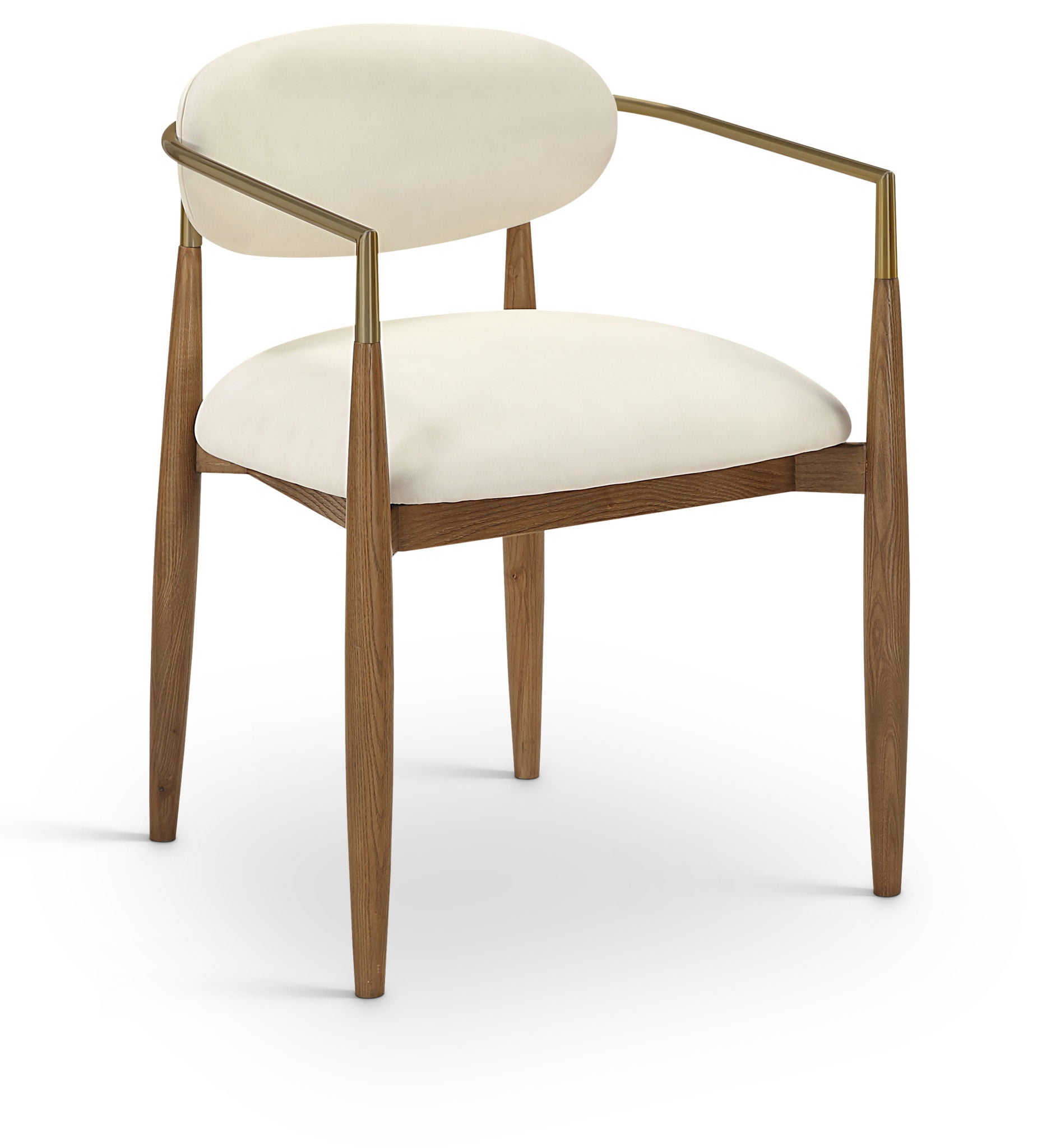 Riccio - Dining Arm Chair (Set of 2) - Walnut Frame - Best Buy Furniture