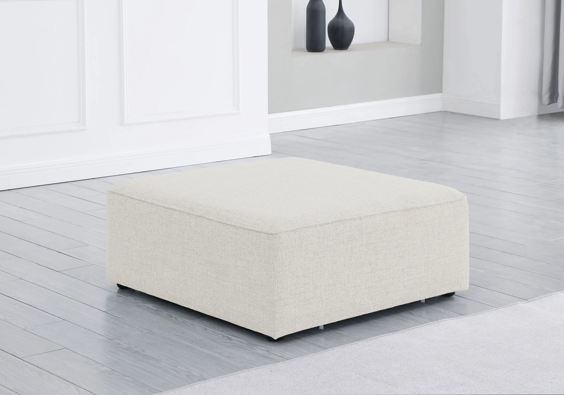 Cube - Linen Ottoman - Best Buy Furniture