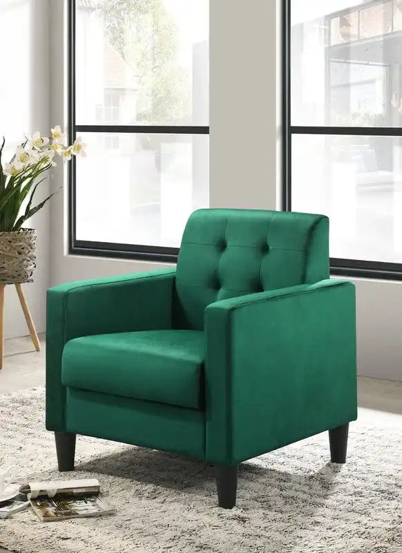 Hale - Velvet Accent Armchair With Tufting - Best Buy Furniture