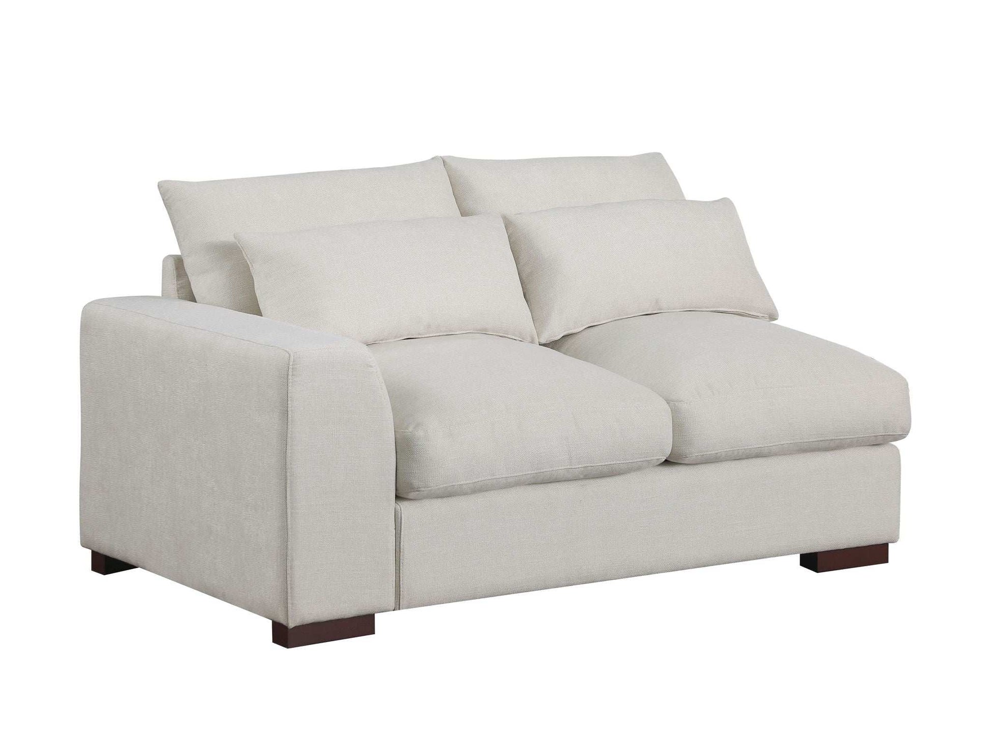 Tatman - Linen Blend Sectional With 2 Ottomans - Best Buy Furniture