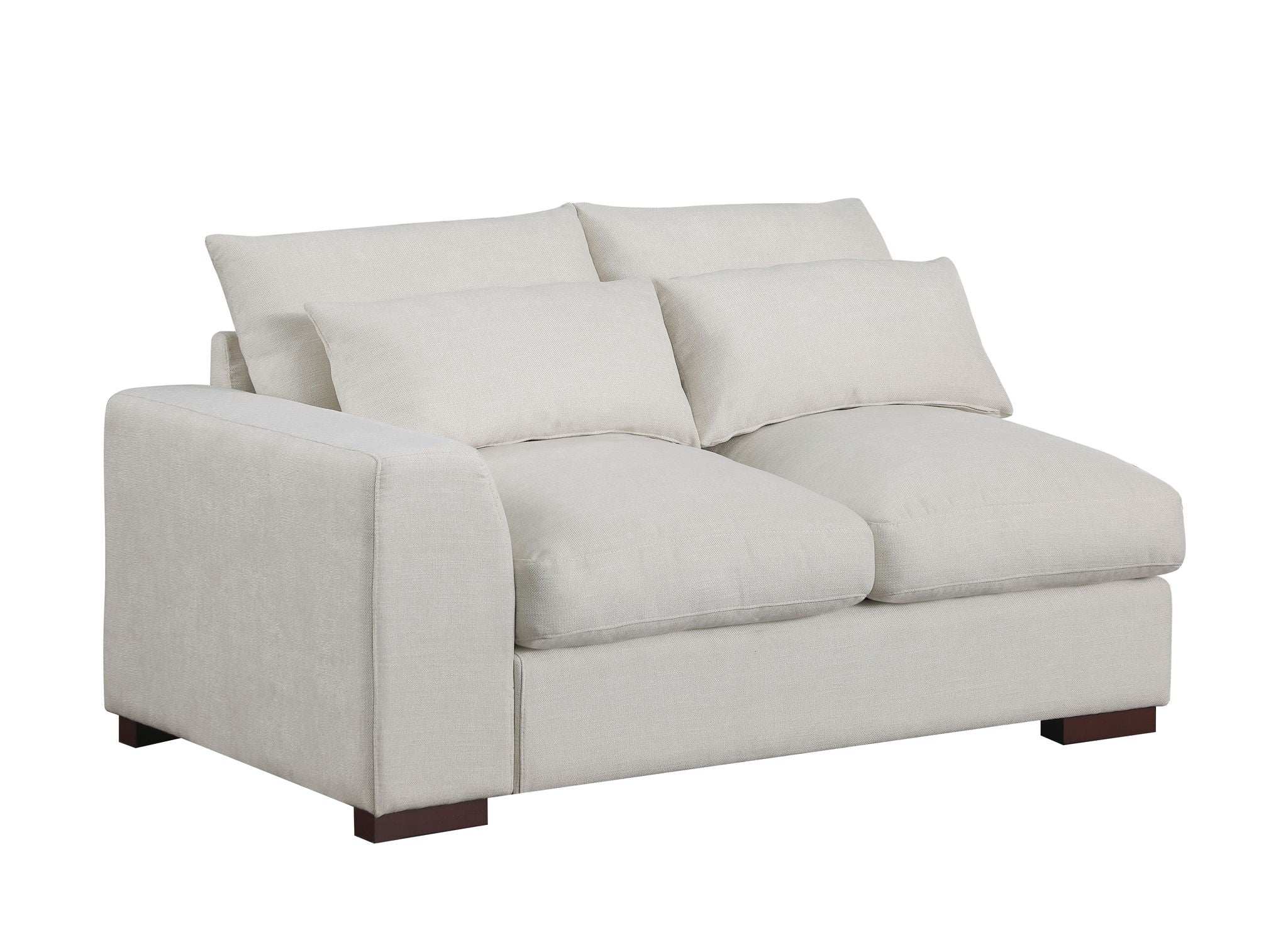 Tatman - Linen Blend Sectional With 2 Ottomans - Best Buy Furniture