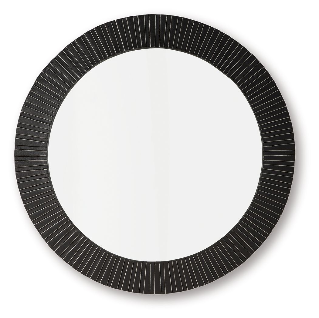 Ozias - Accent Mirror - Black - Best Buy Furniture