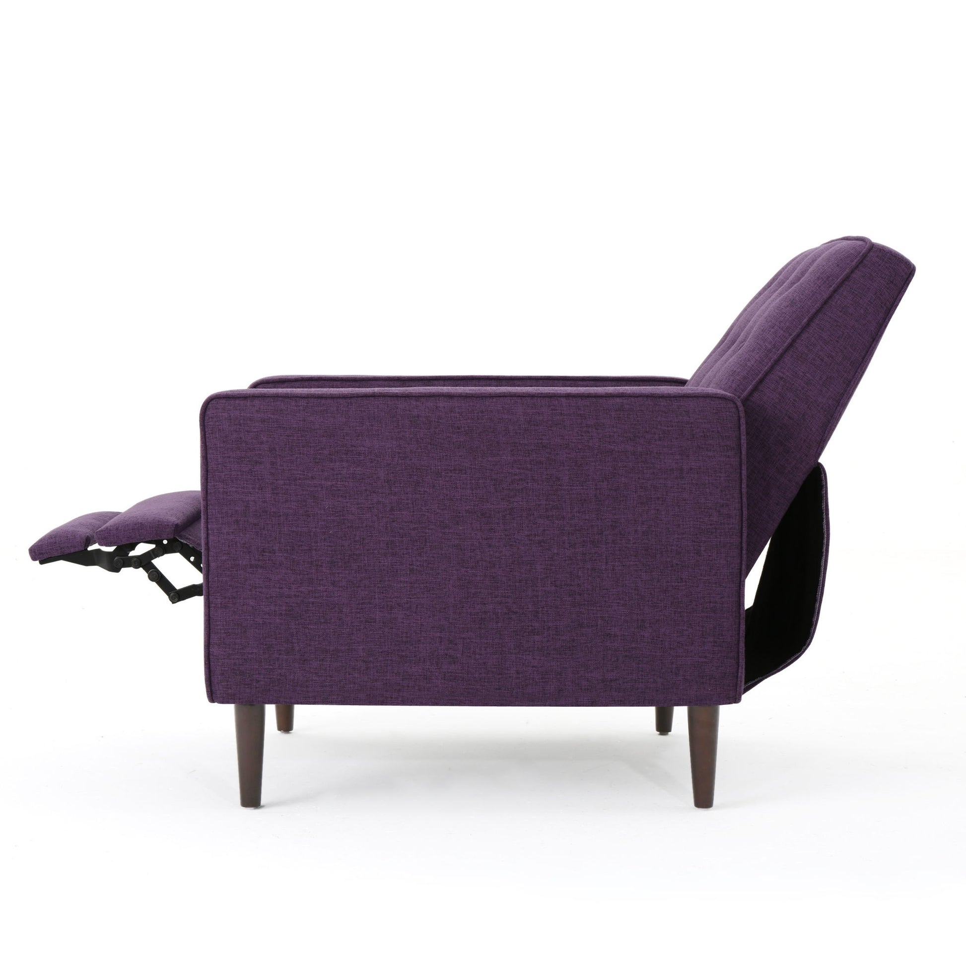 Mid-Century Modern Recliner With Button Tufted Waffle Stitch - Best Buy Furniture