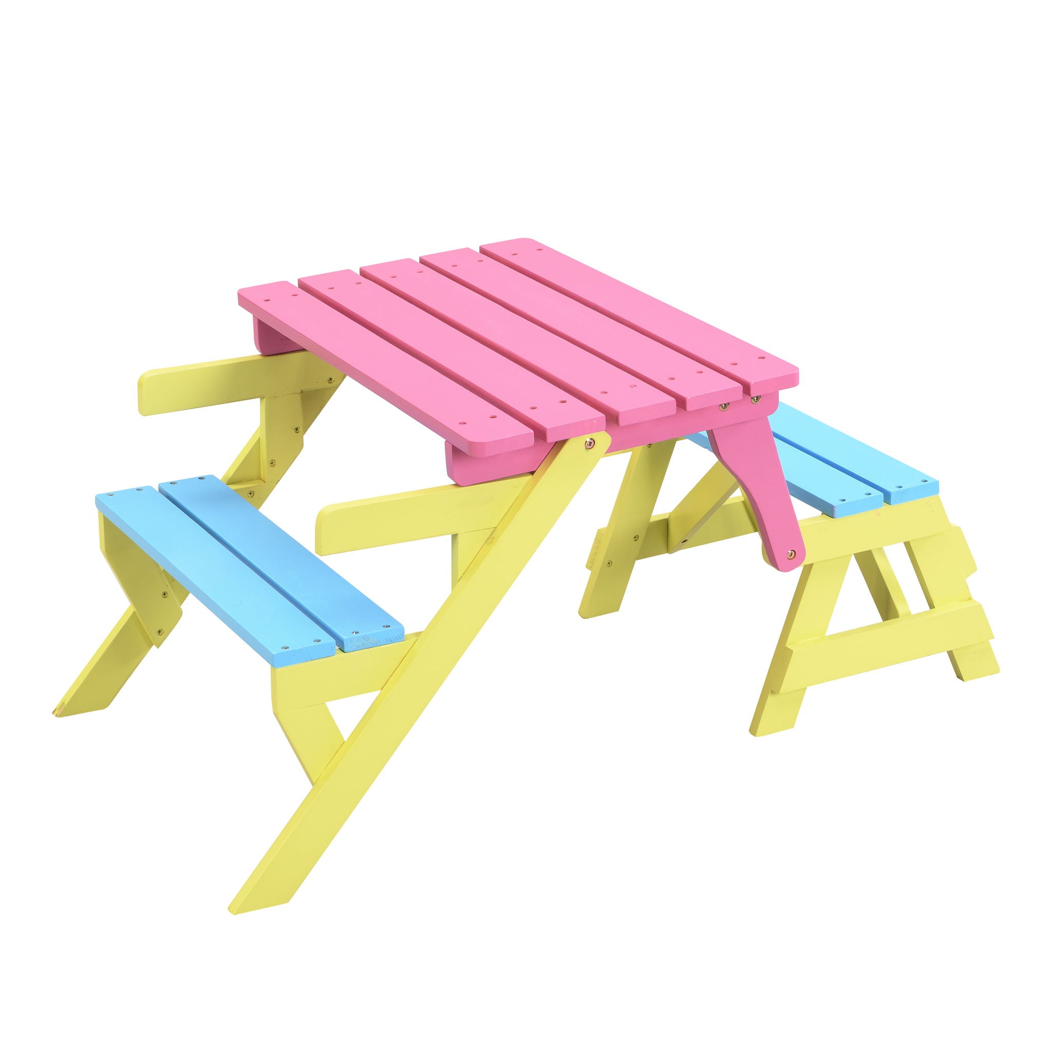 Kids Multi-Functional Arm Chair, Table With 2 Benches All-In-One Set - Best Buy Furniture
